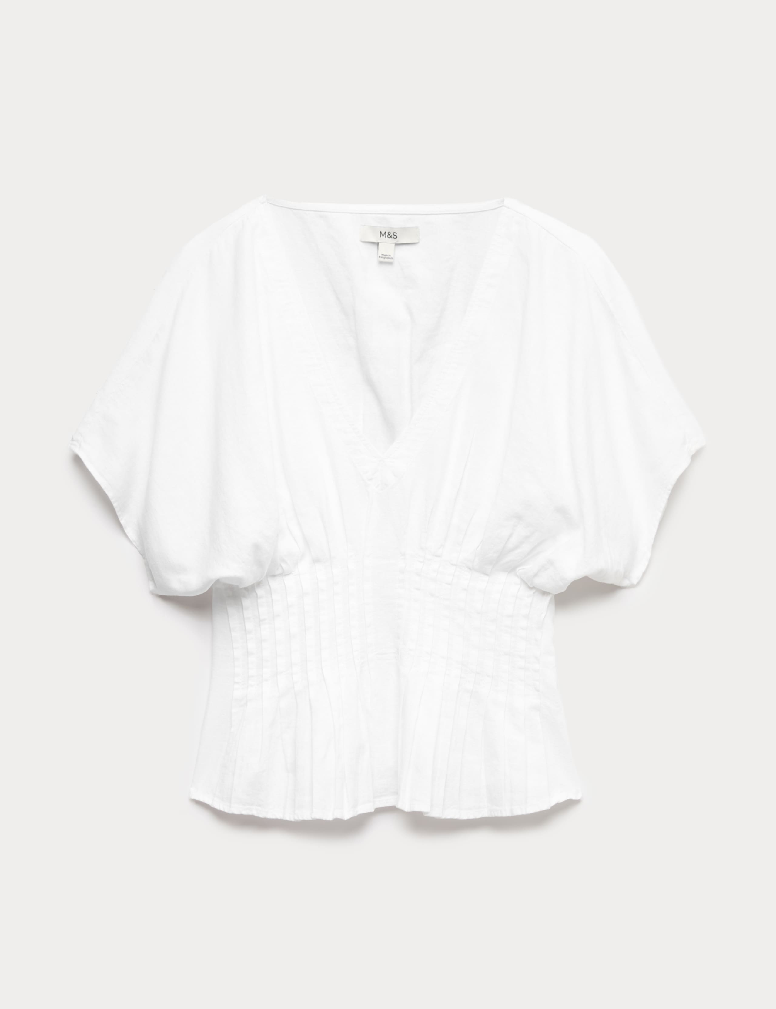 Linen Rich Waisted Top