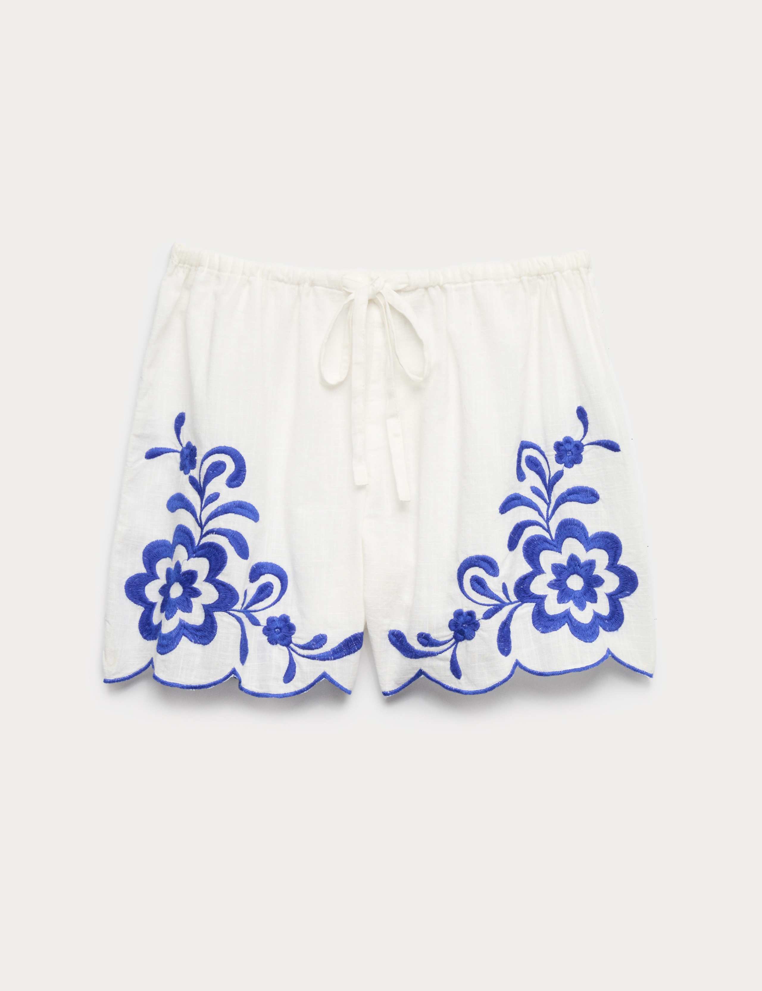 Pure Cotton Embroidered Beach Shorts