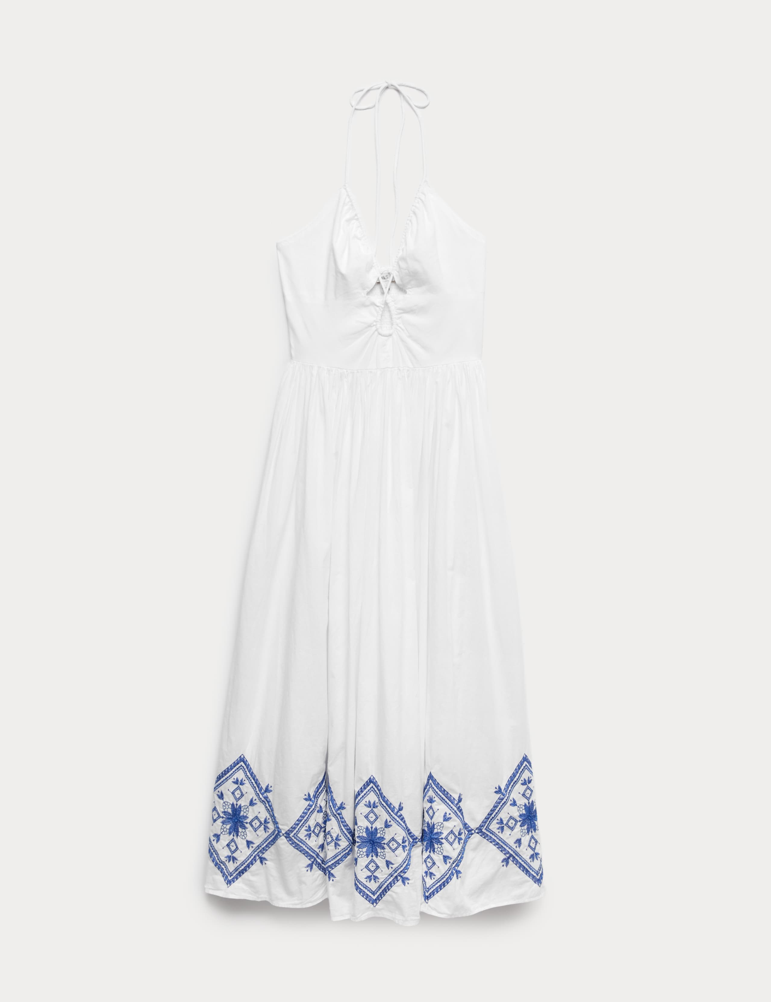 Cutout Embroidered Midaxi Beach Dress