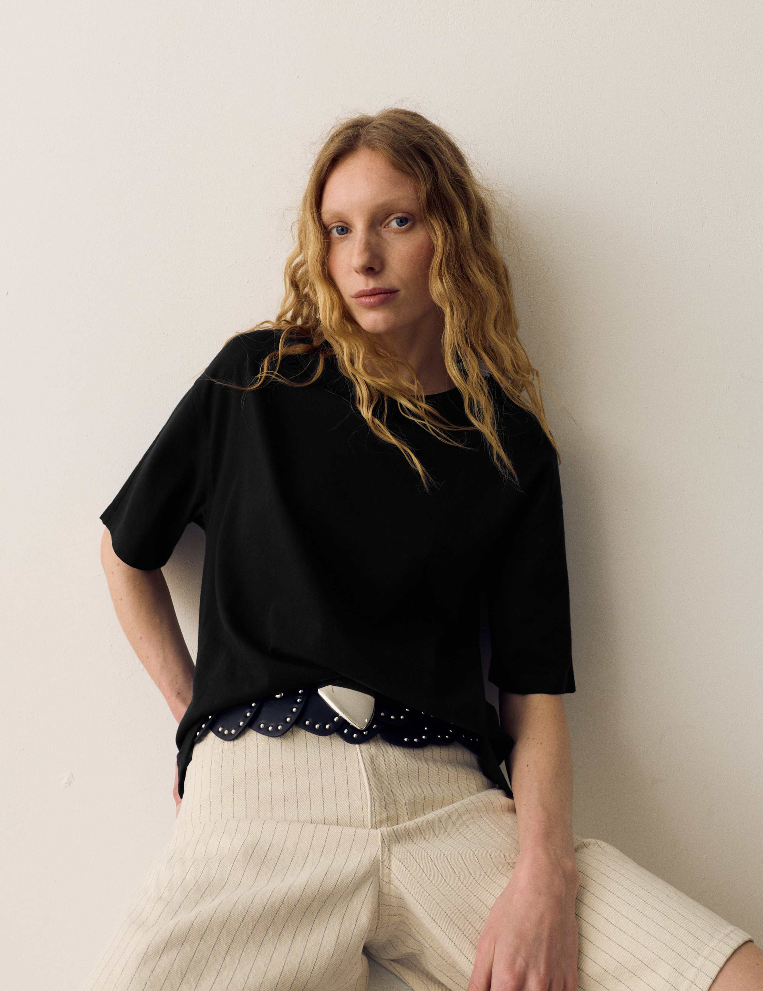 Pure Cotton Short Sleeve Boxy T-Shirt