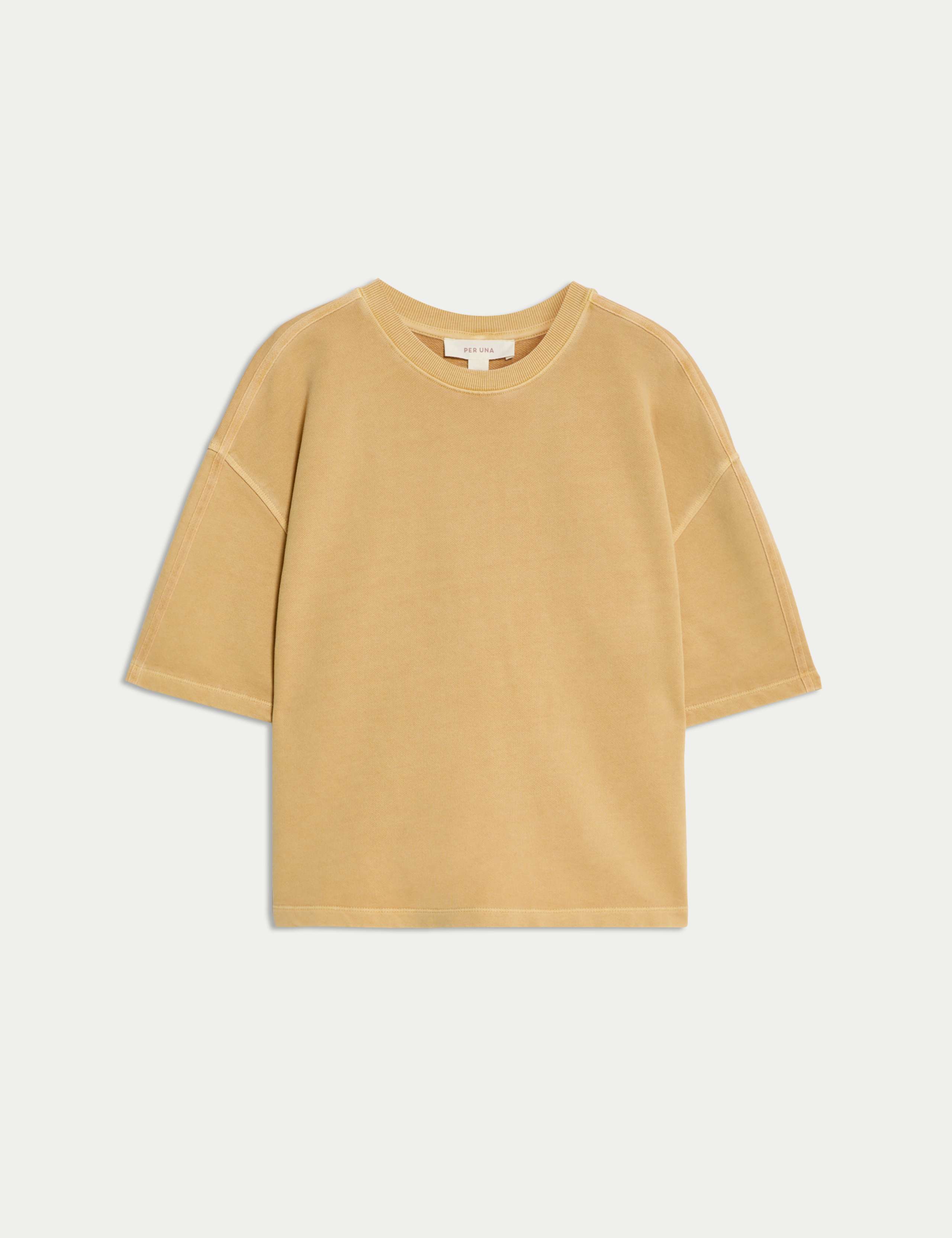 Pure Cotton Crew Neck Boxy Sweatshirt