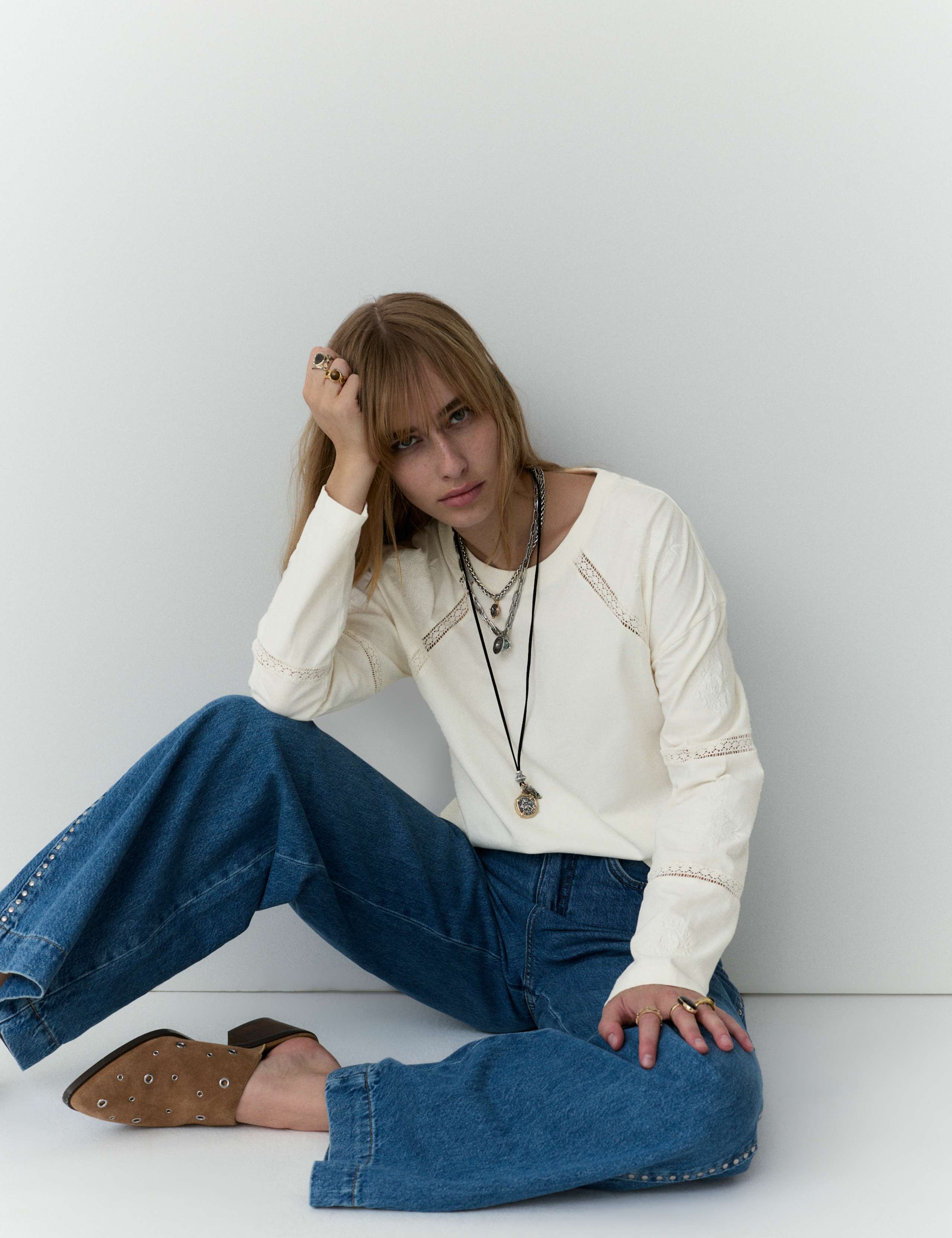 Pure Cotton Embroidered Top