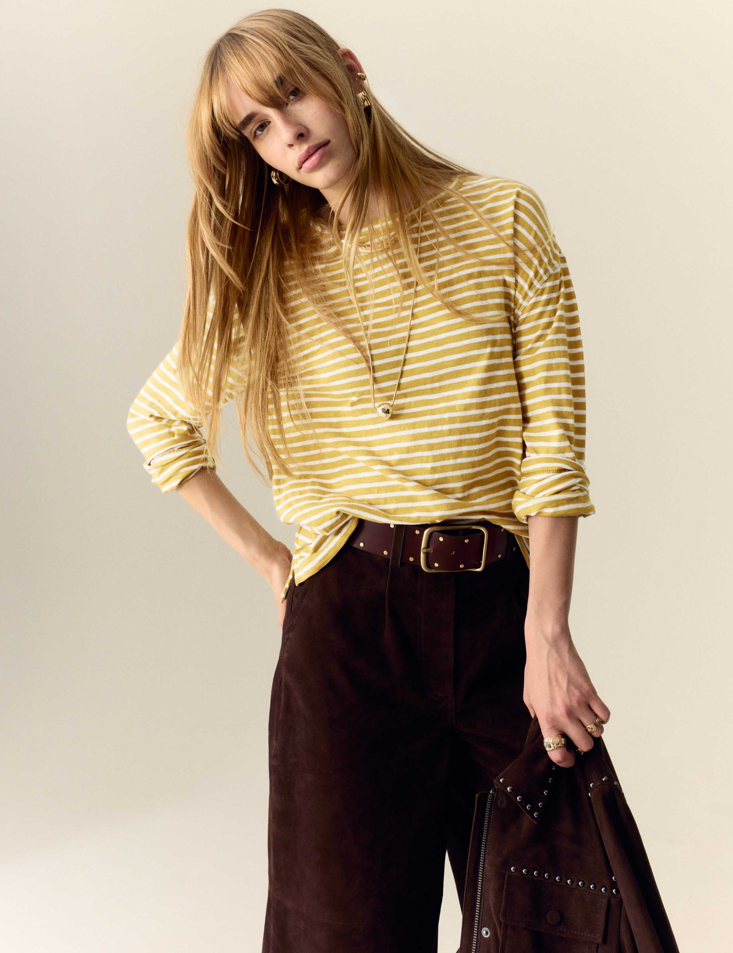Pure Cotton Striped Top