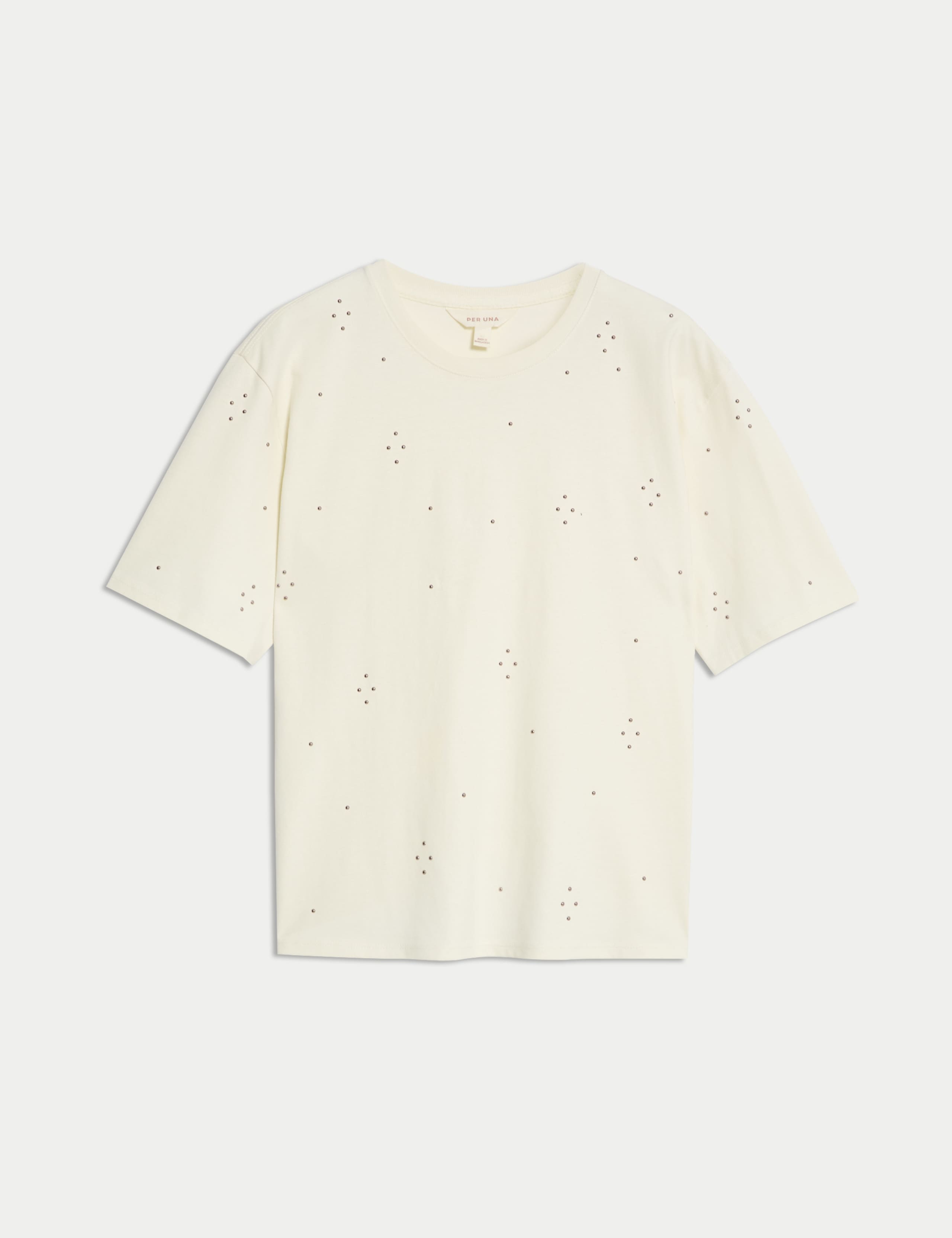 Pure Cotton Embellished Relaxed T-Shirt
