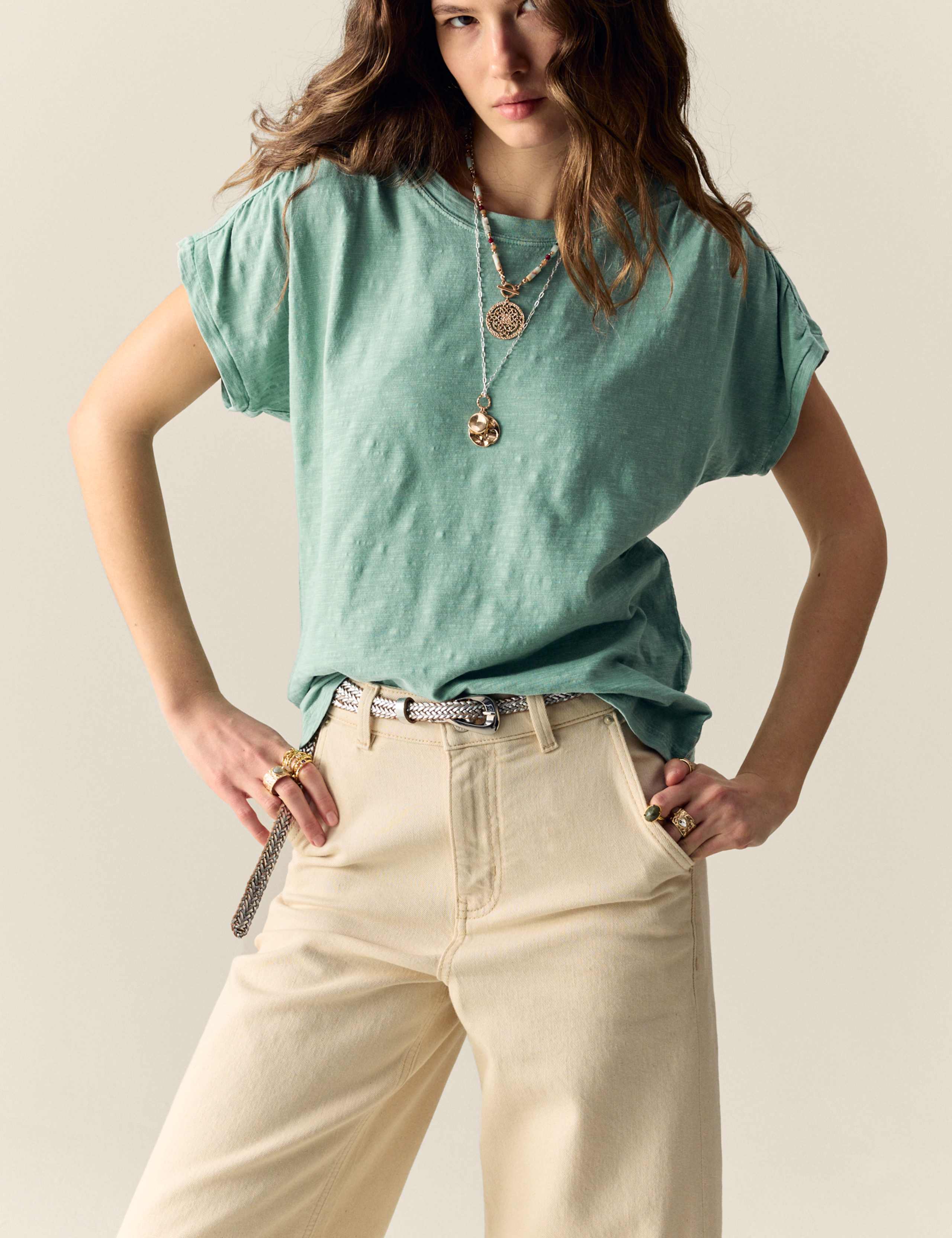 Pure Cotton Round Neck T-Shirt