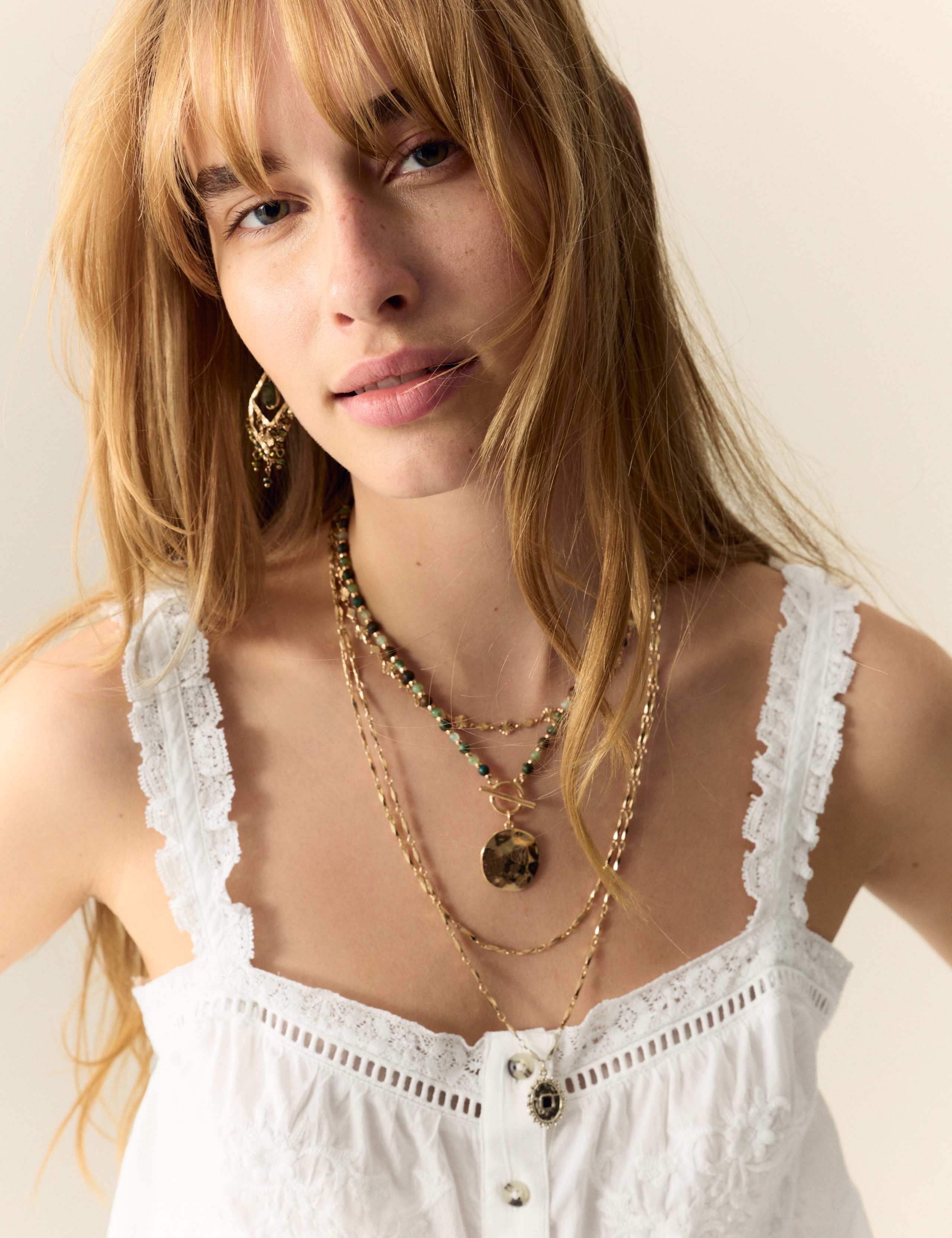 Pure Cotton Embroidered Cami Top