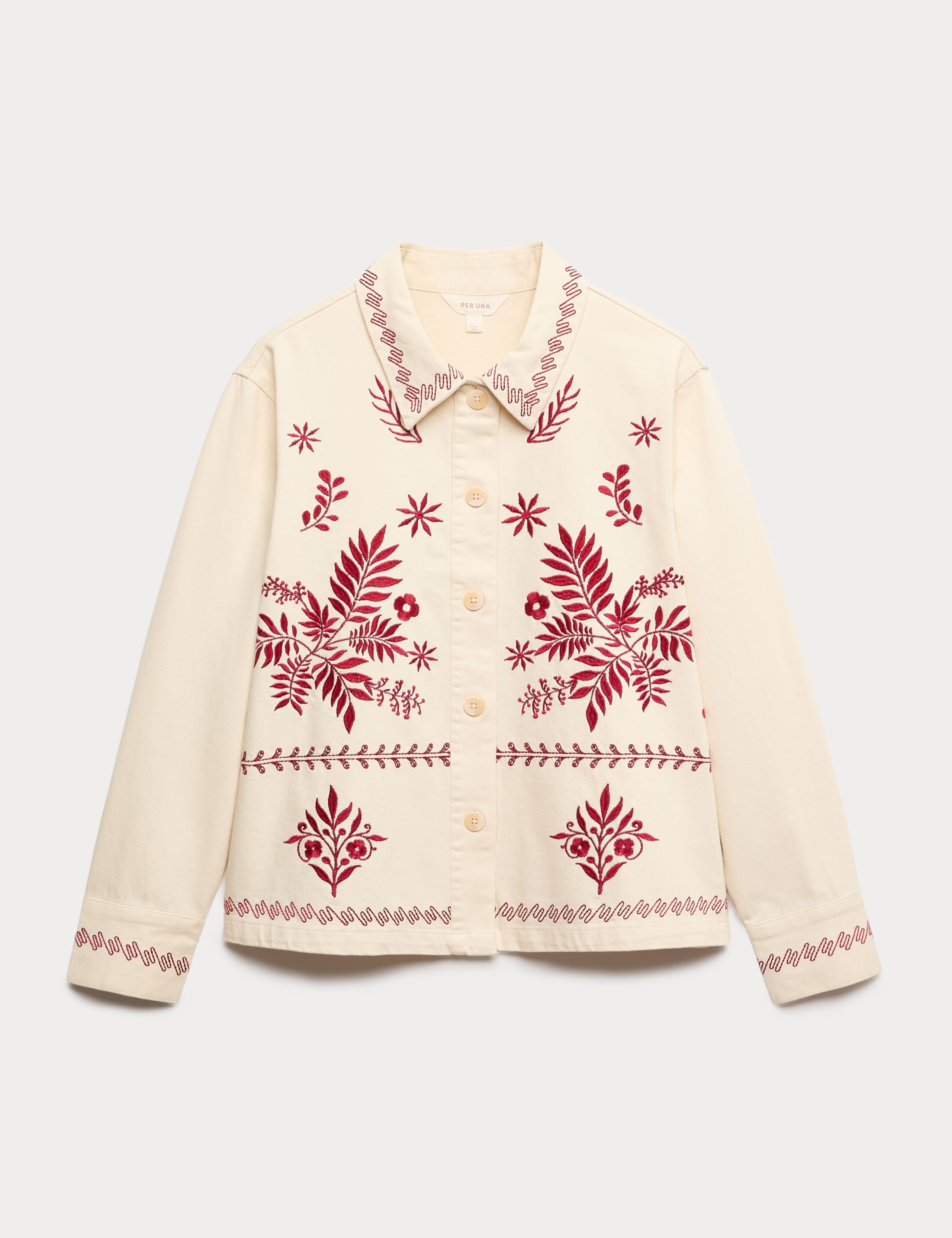 Pure Cotton Embroidered Overshirt