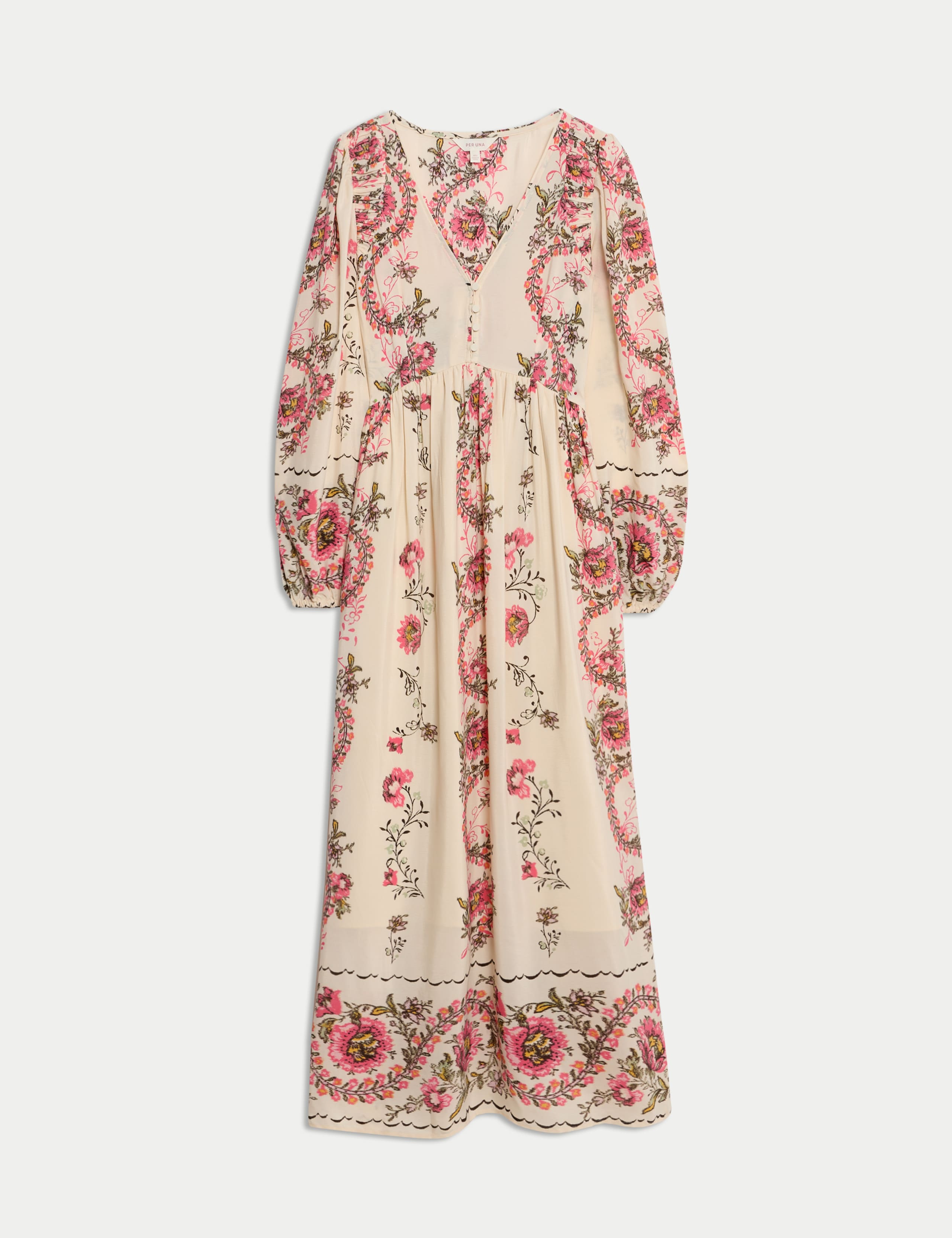 Printed V-Neck Maxi Dress