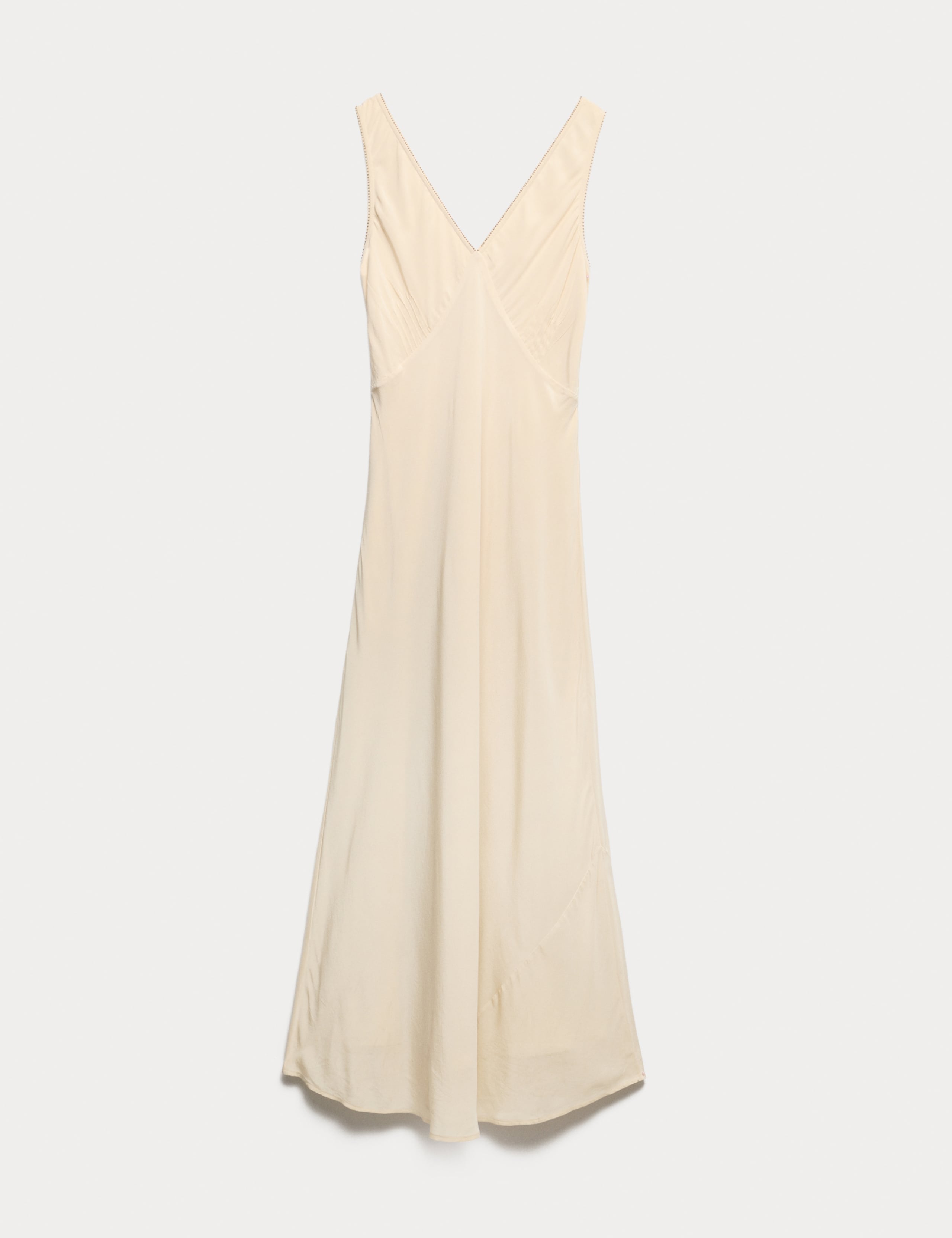 Pure Silk Beaded Maxi Dress