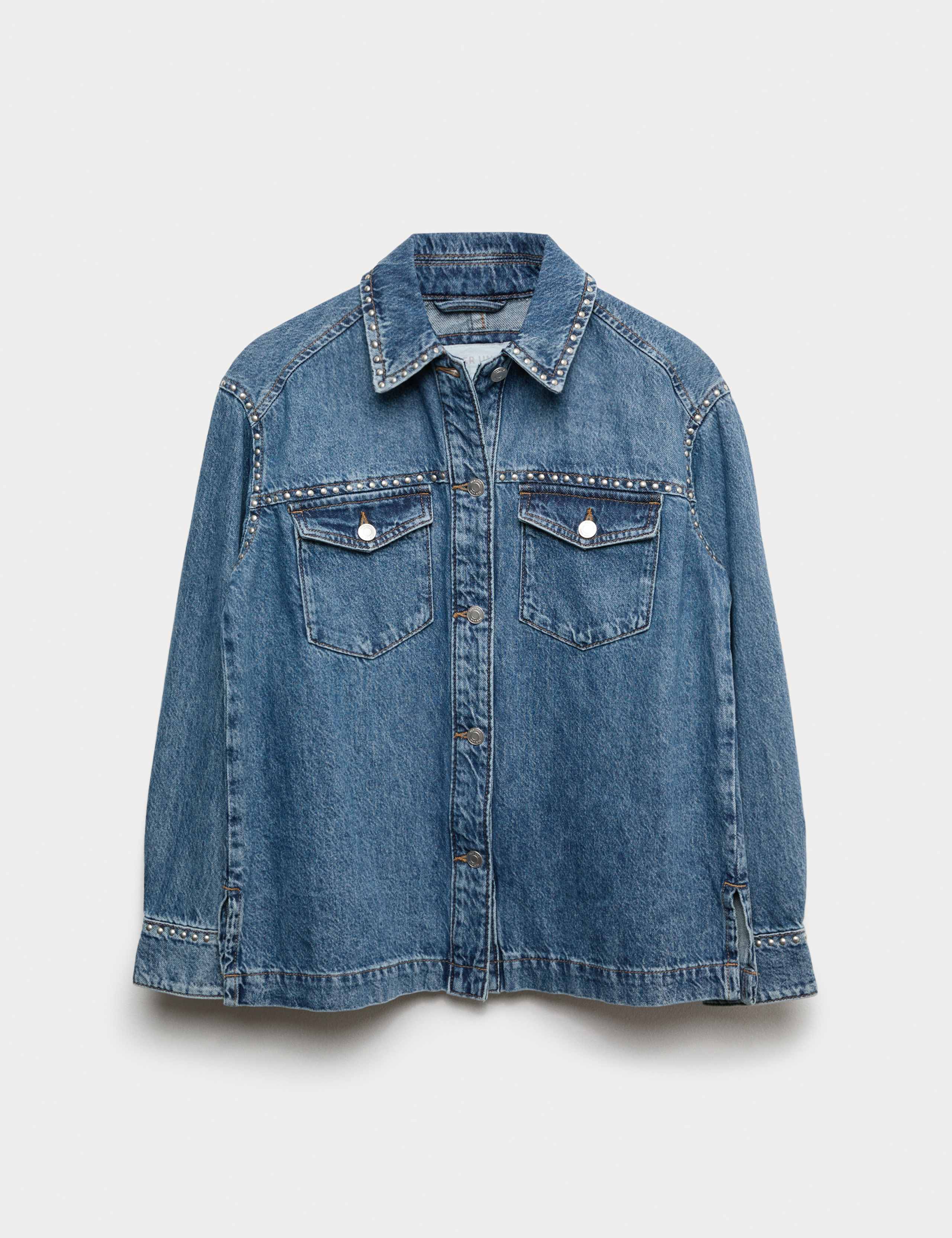 Denim Studded Shacket
