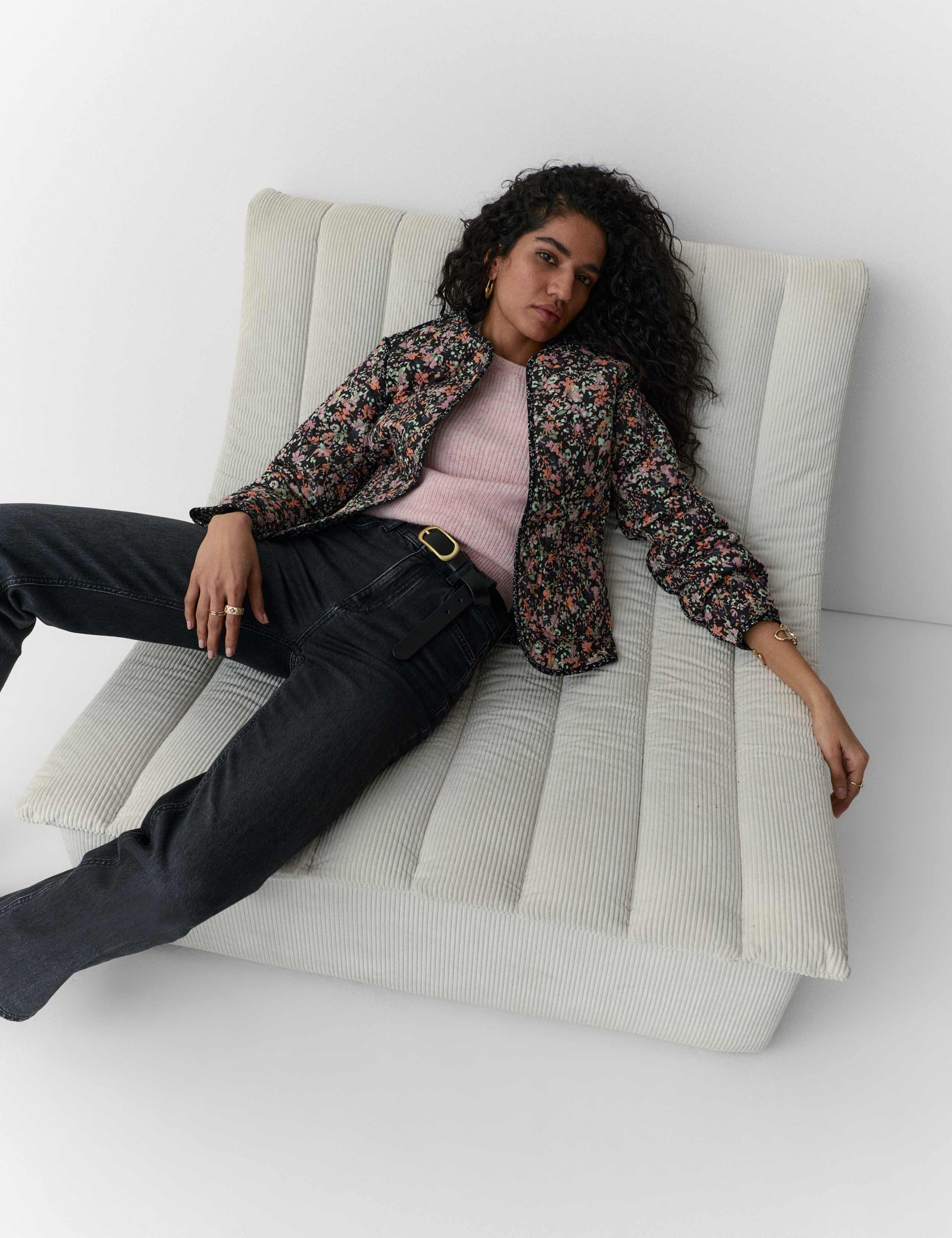 Pure Cotton Printed Quilted Reversible Jacket