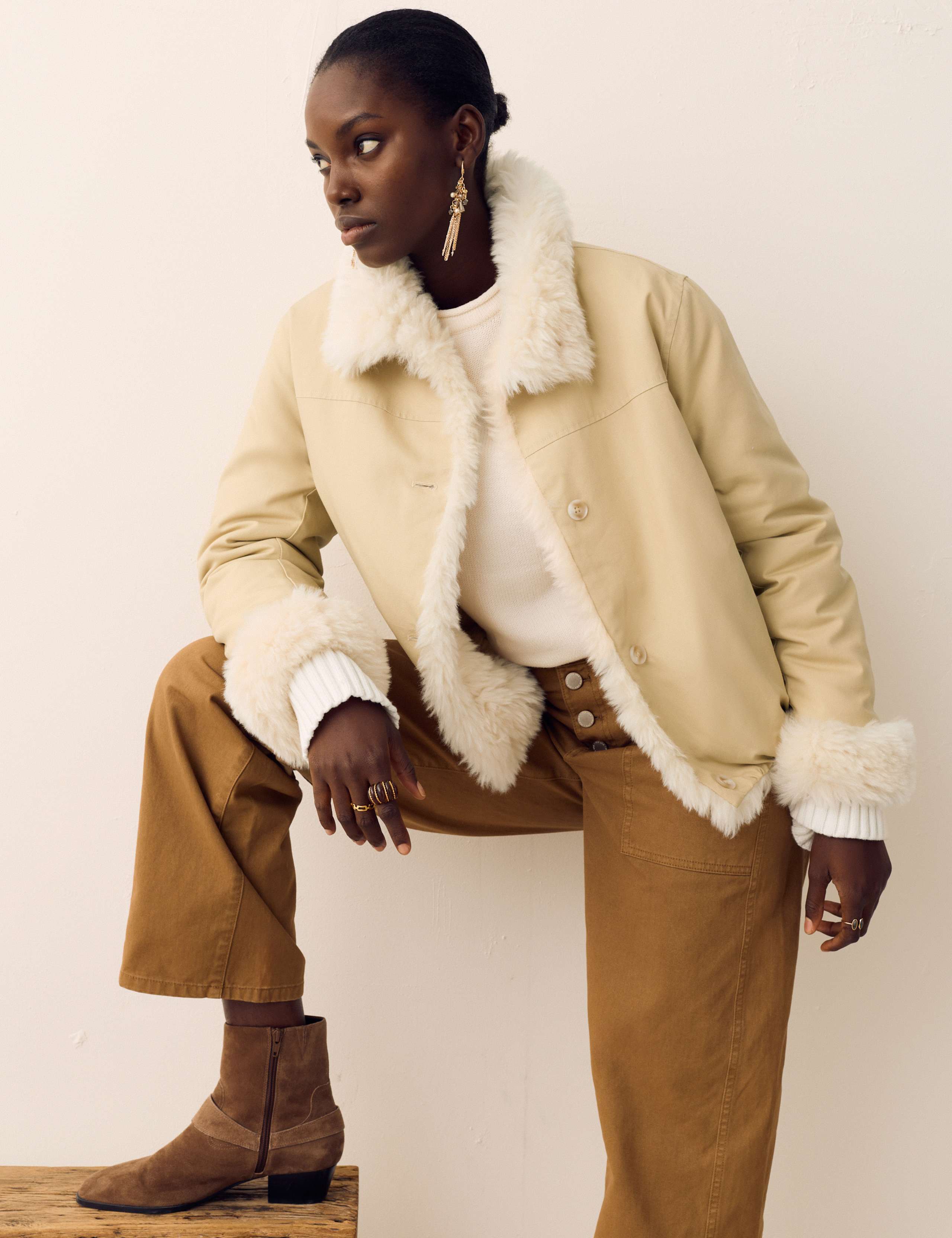 Faux Fur Reversible Bomber Jacket