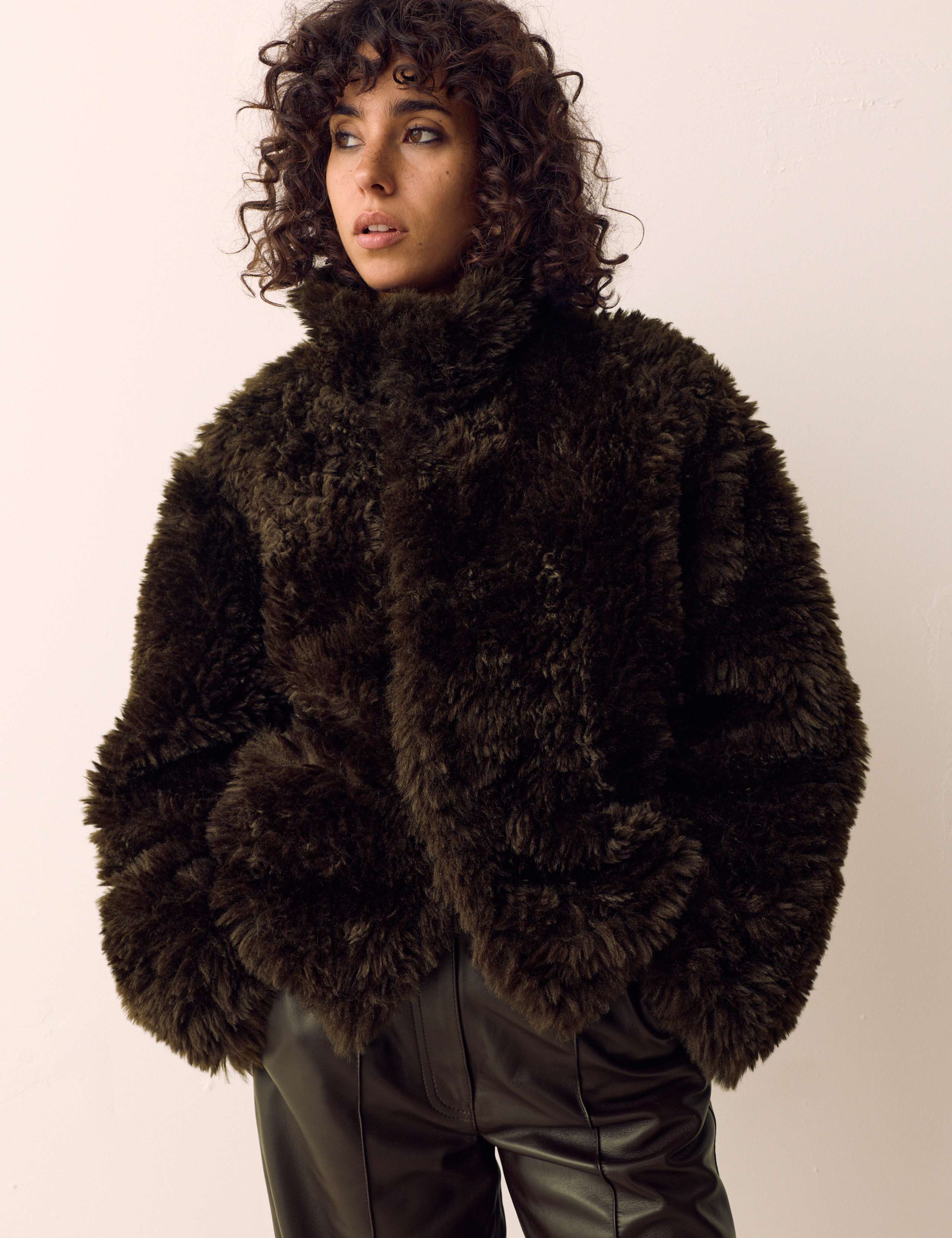 Faux Fur Reversible Bomber Jacket