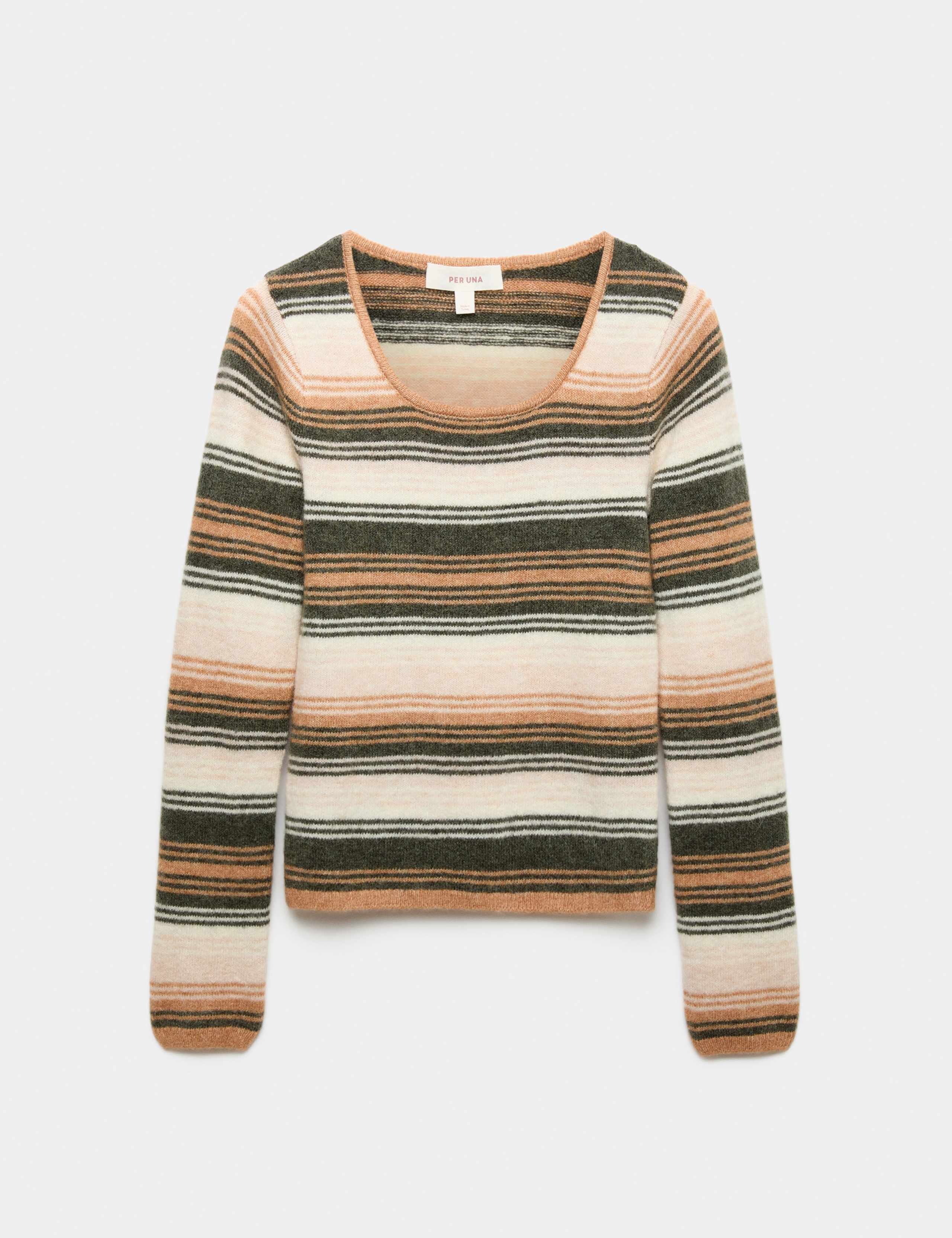 Striped Scoop Neck Jumper