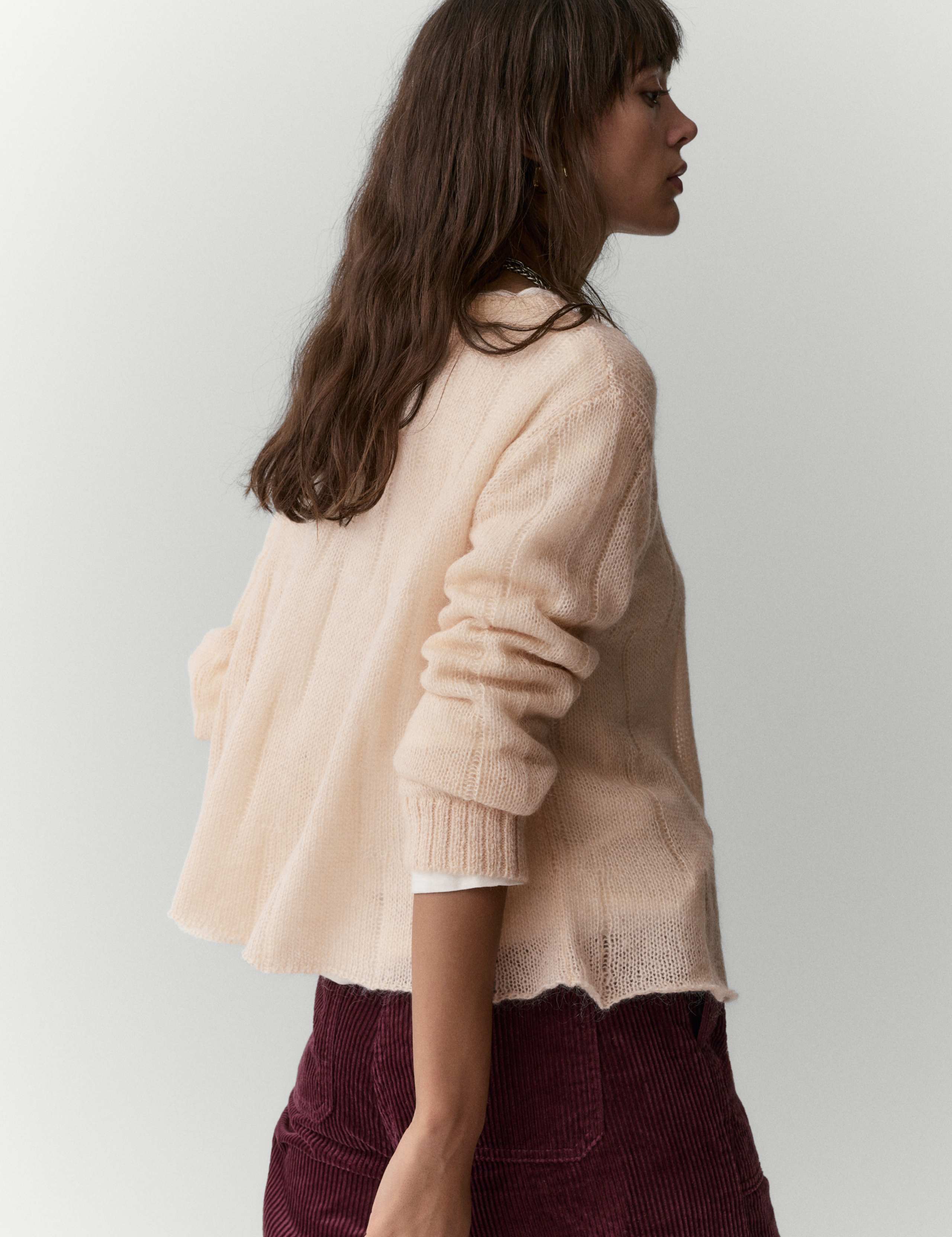 Fine Gauge Slouchy Jumper with Mohair