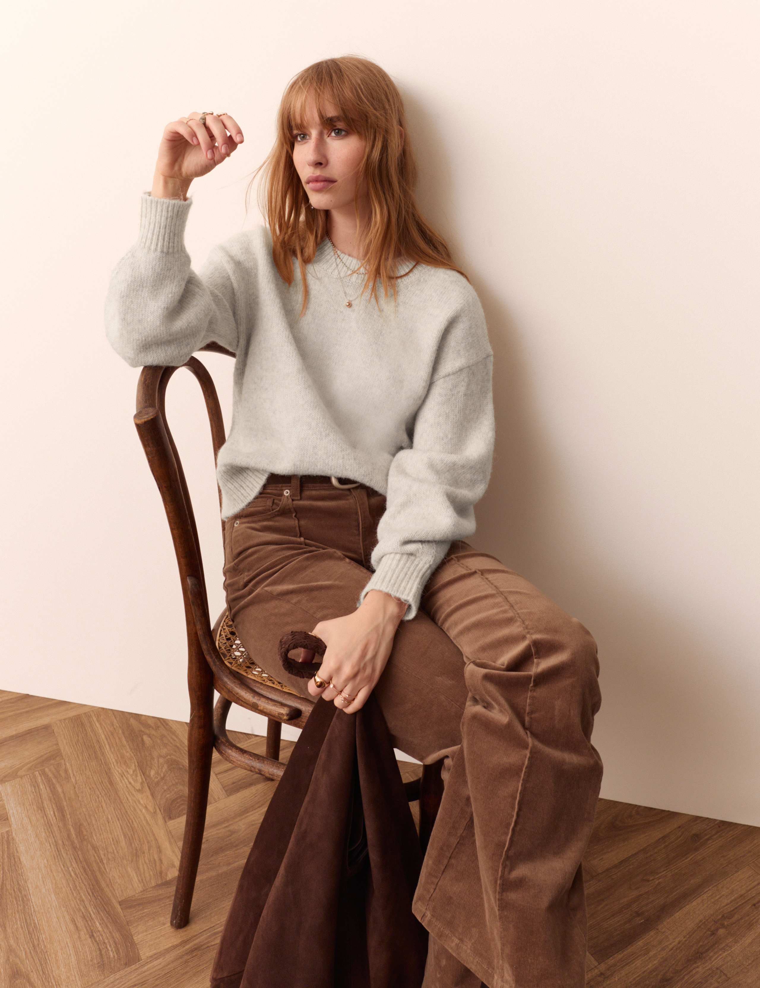 Detachable Scarf Neck Jumper