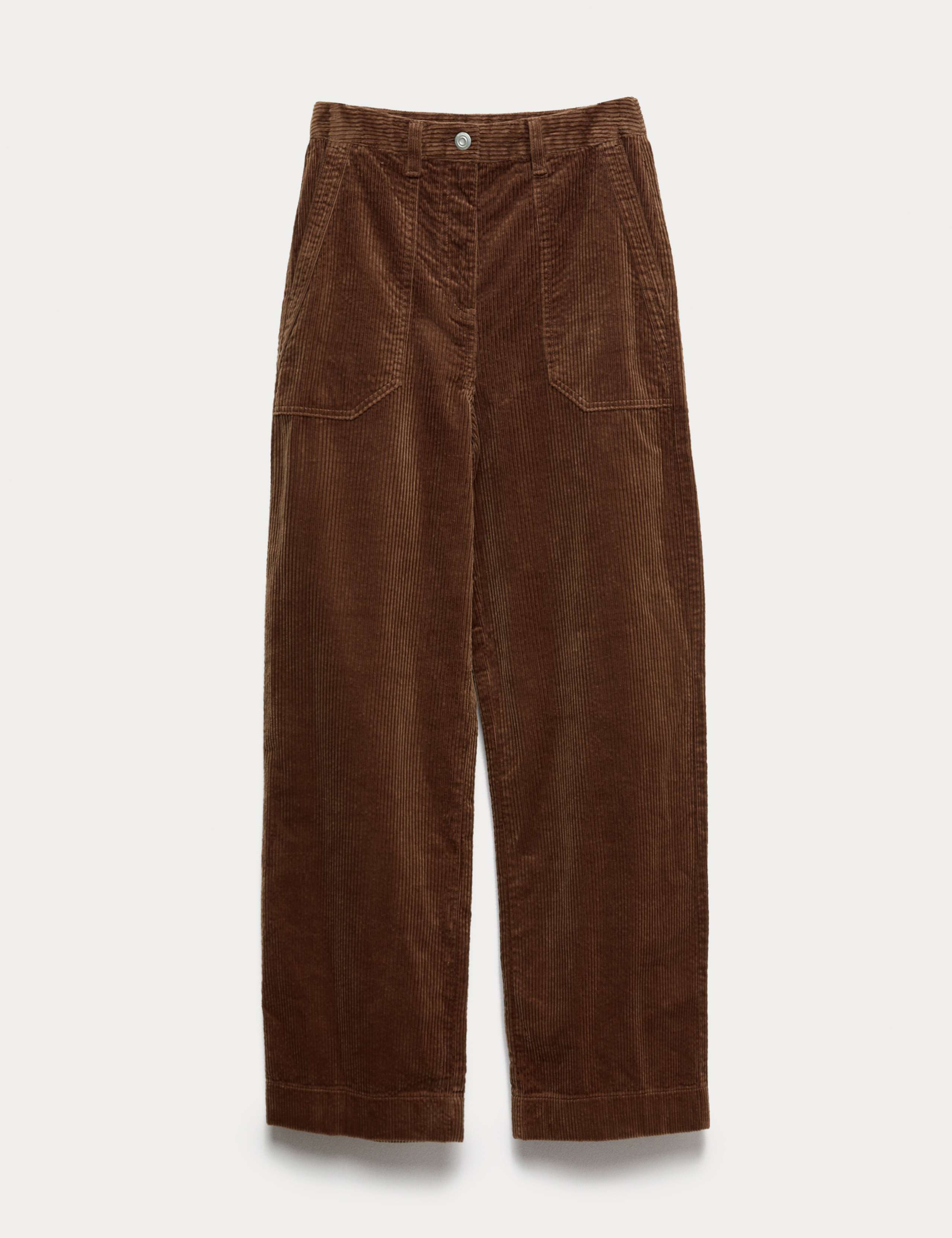 Pure Cotton Cord Wide Leg Trousers