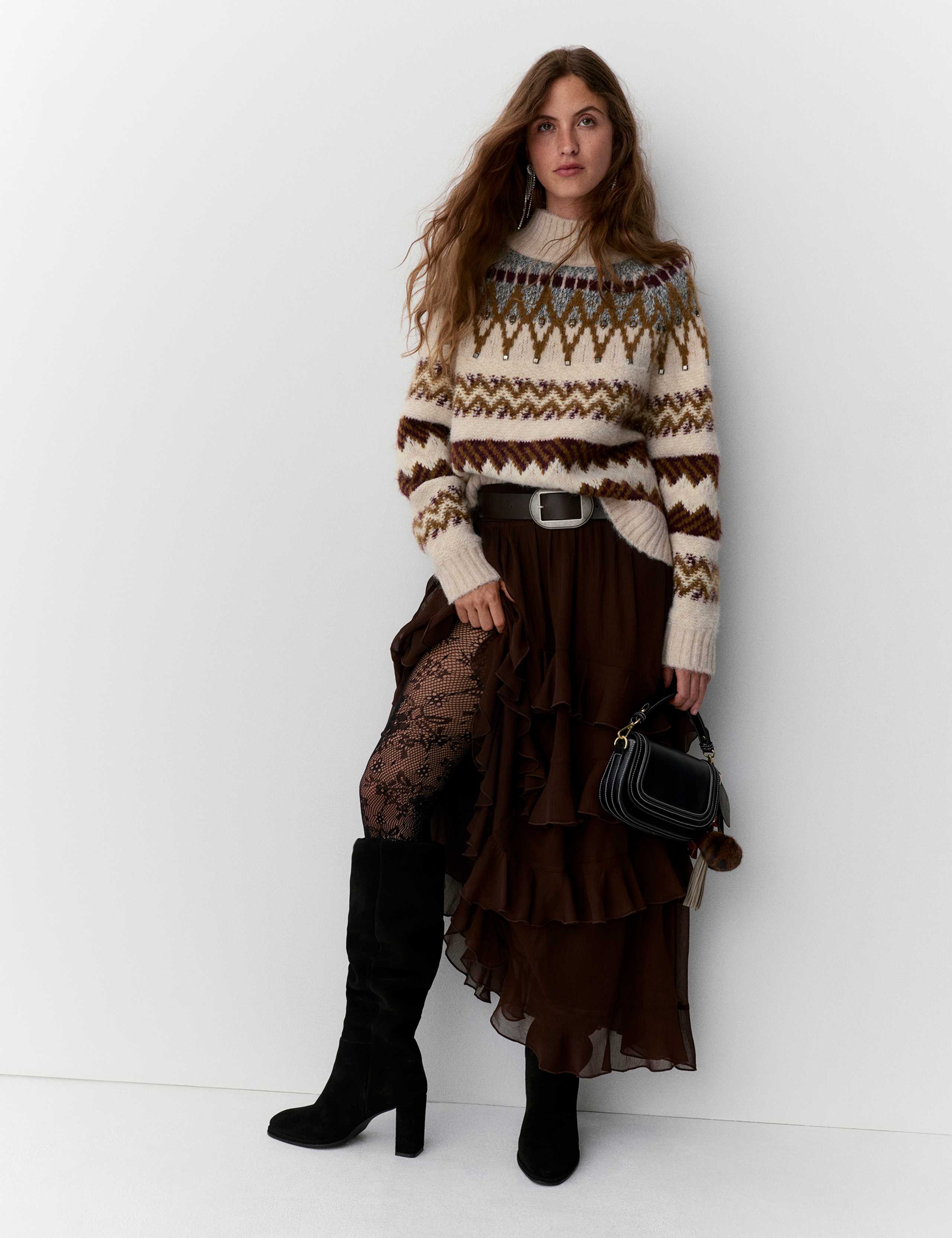 Ruffle Maxi Tiered Skirt