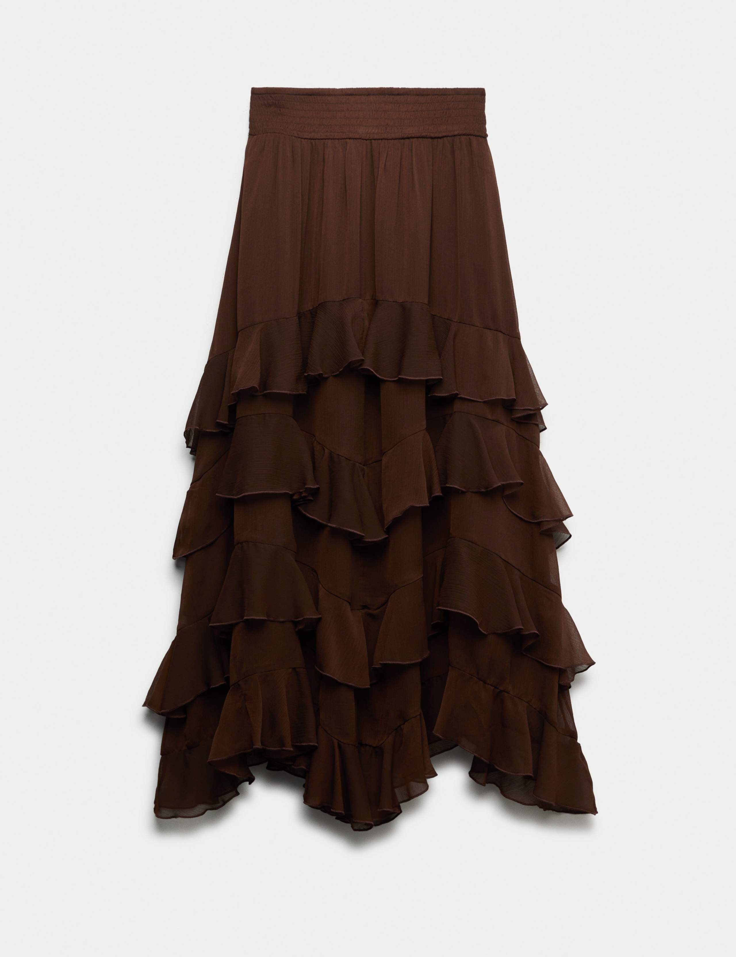 Ruffle Maxi Tiered Skirt
