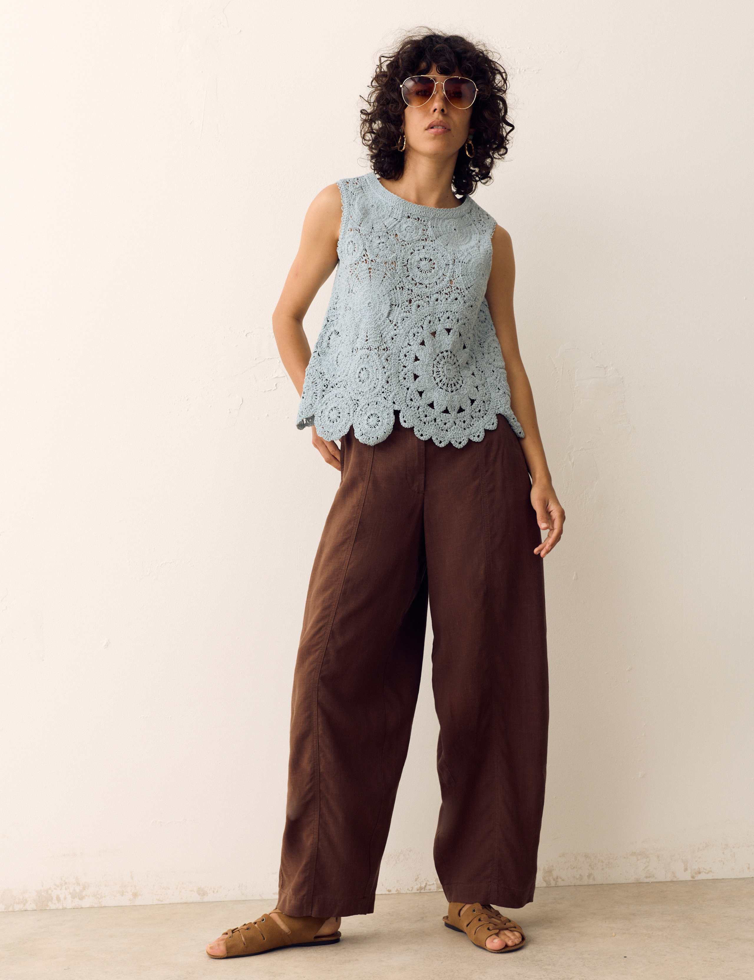Lyocell Rich Barrel Trousers