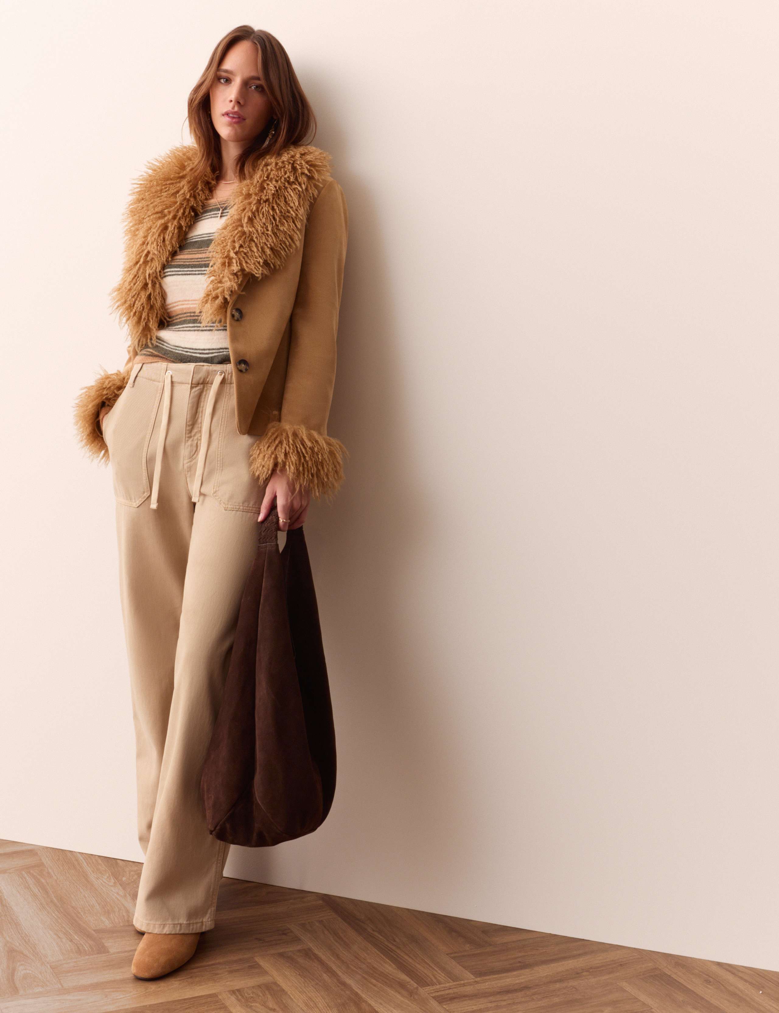 Lyocell Rich Drawstring Straight Leg Trousers