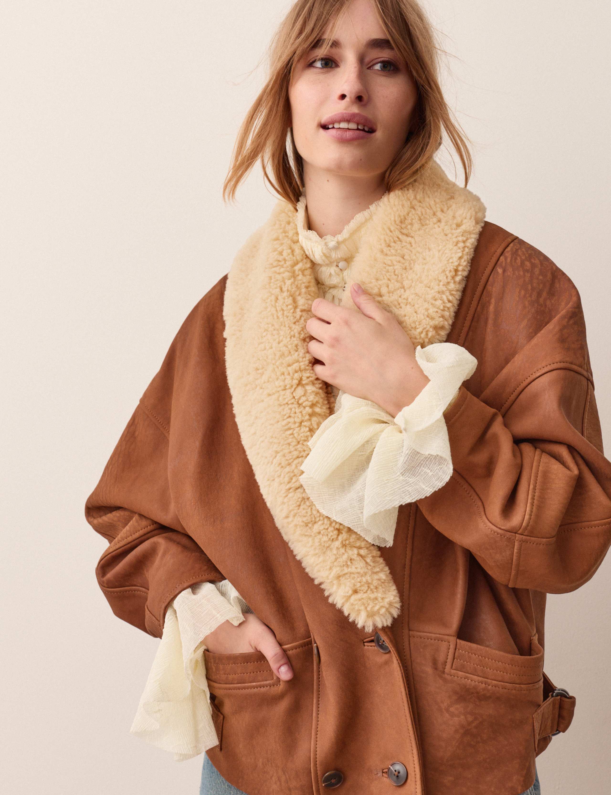Pure Leather Aged Relaxed Jacket