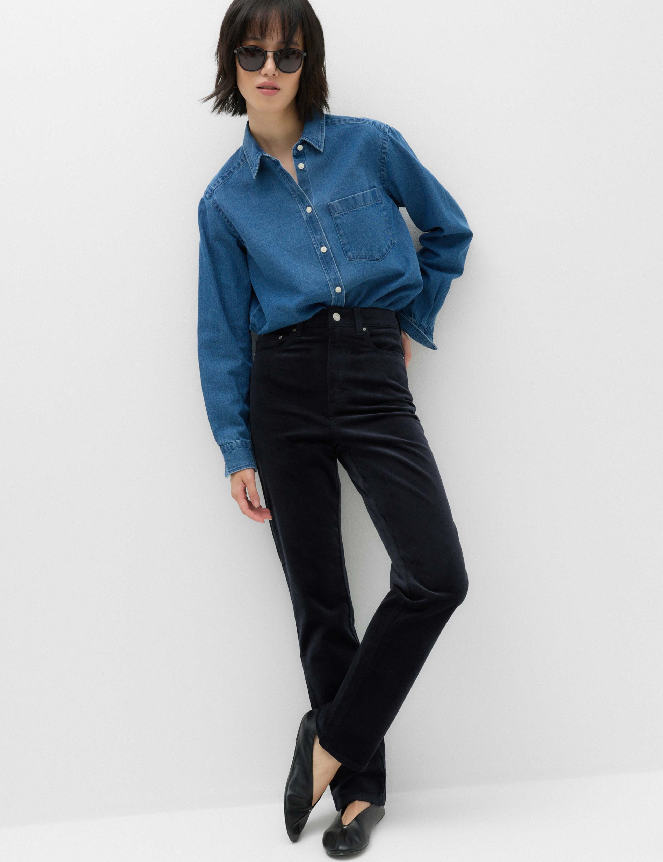 Cord Straight Leg Trousers