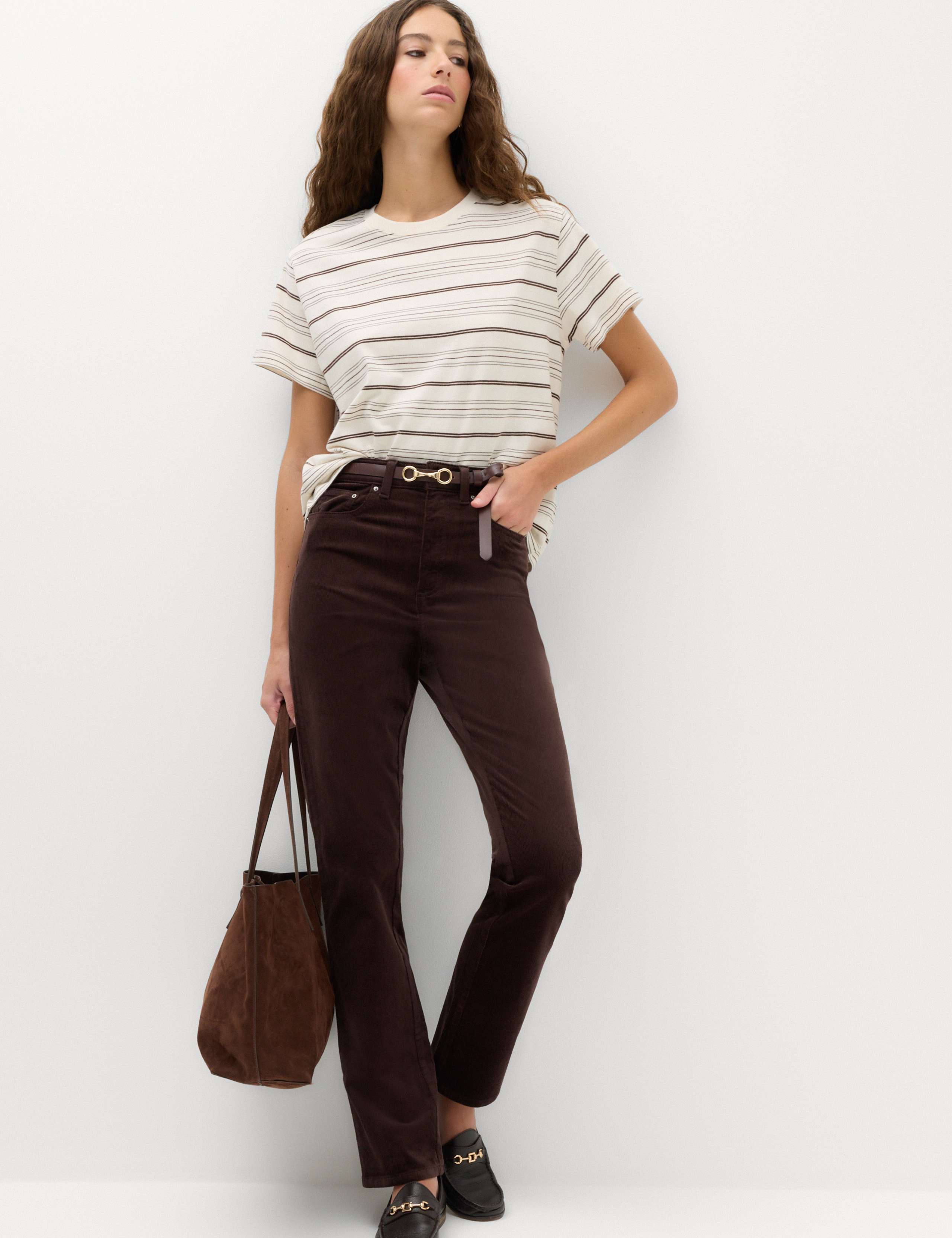 Cord Straight Leg Trousers