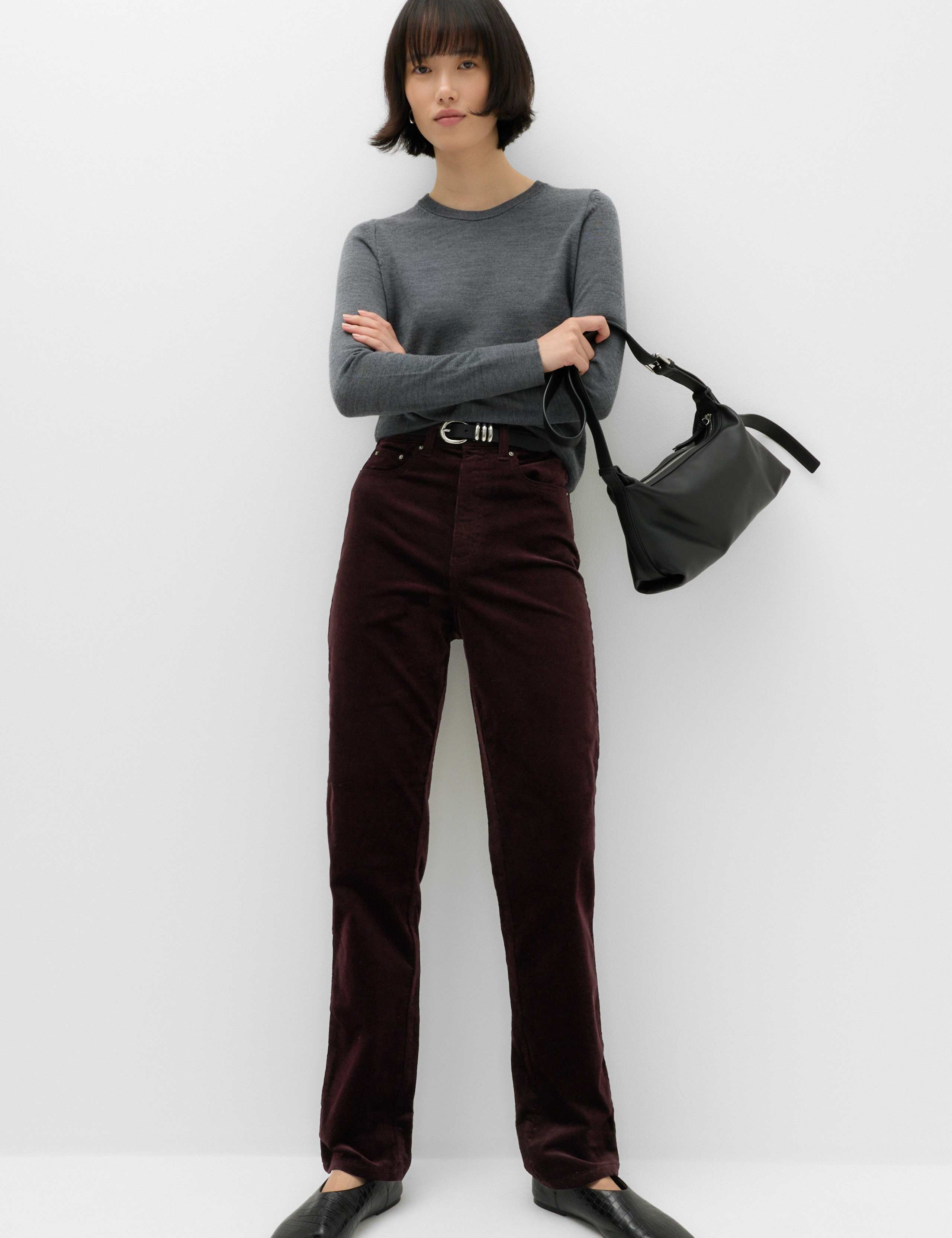 Cord Straight Leg Trousers