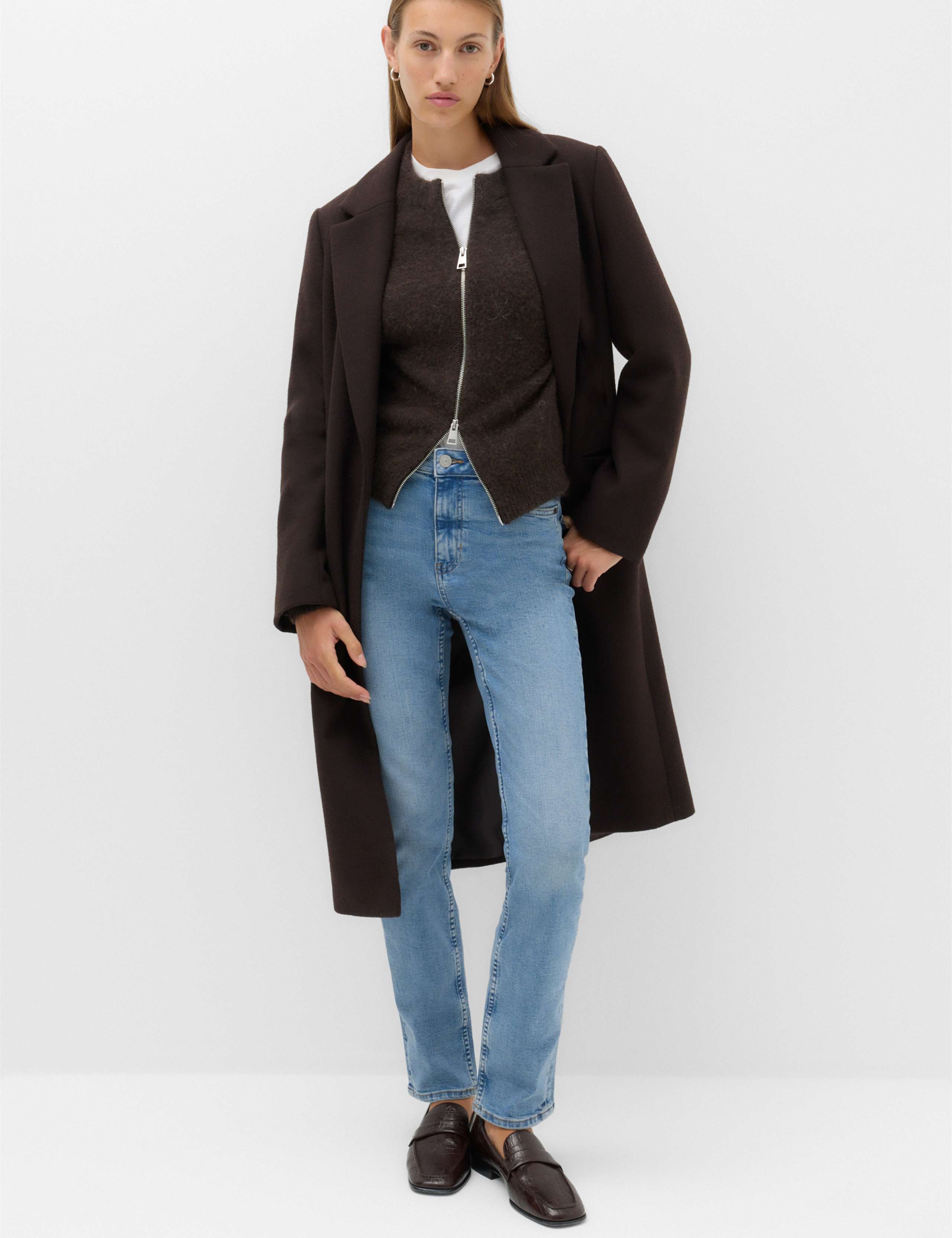 Sienna Mid Rise Straight Leg Jeans
