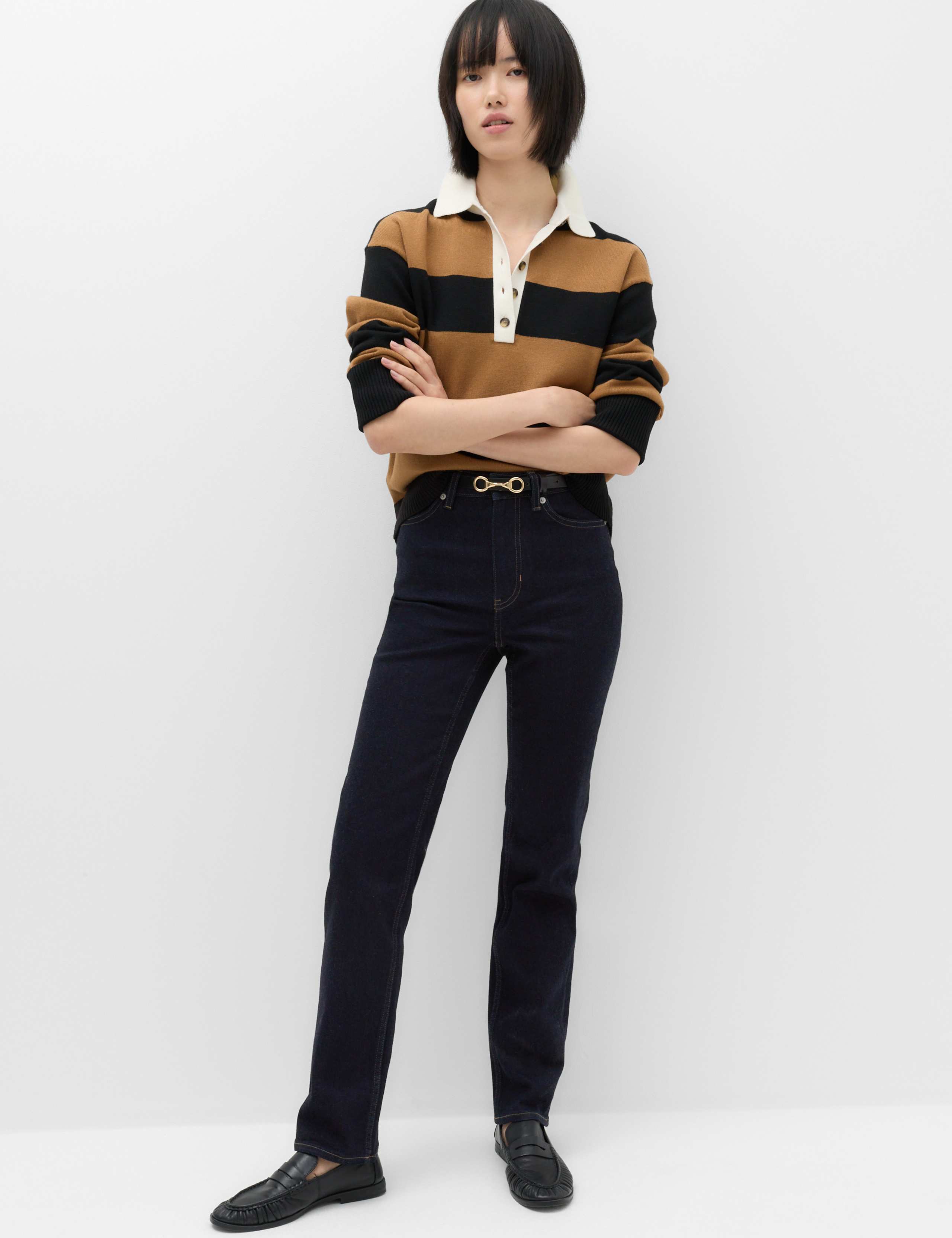 Sienna Mid Rise Straight Leg Jeans