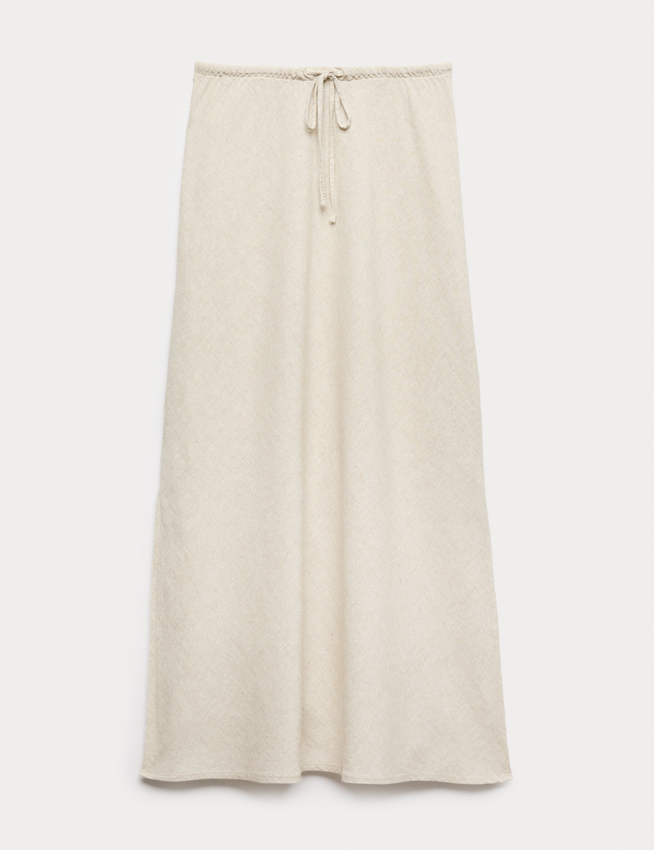 Linen Rich Maxi A-Line Skirt