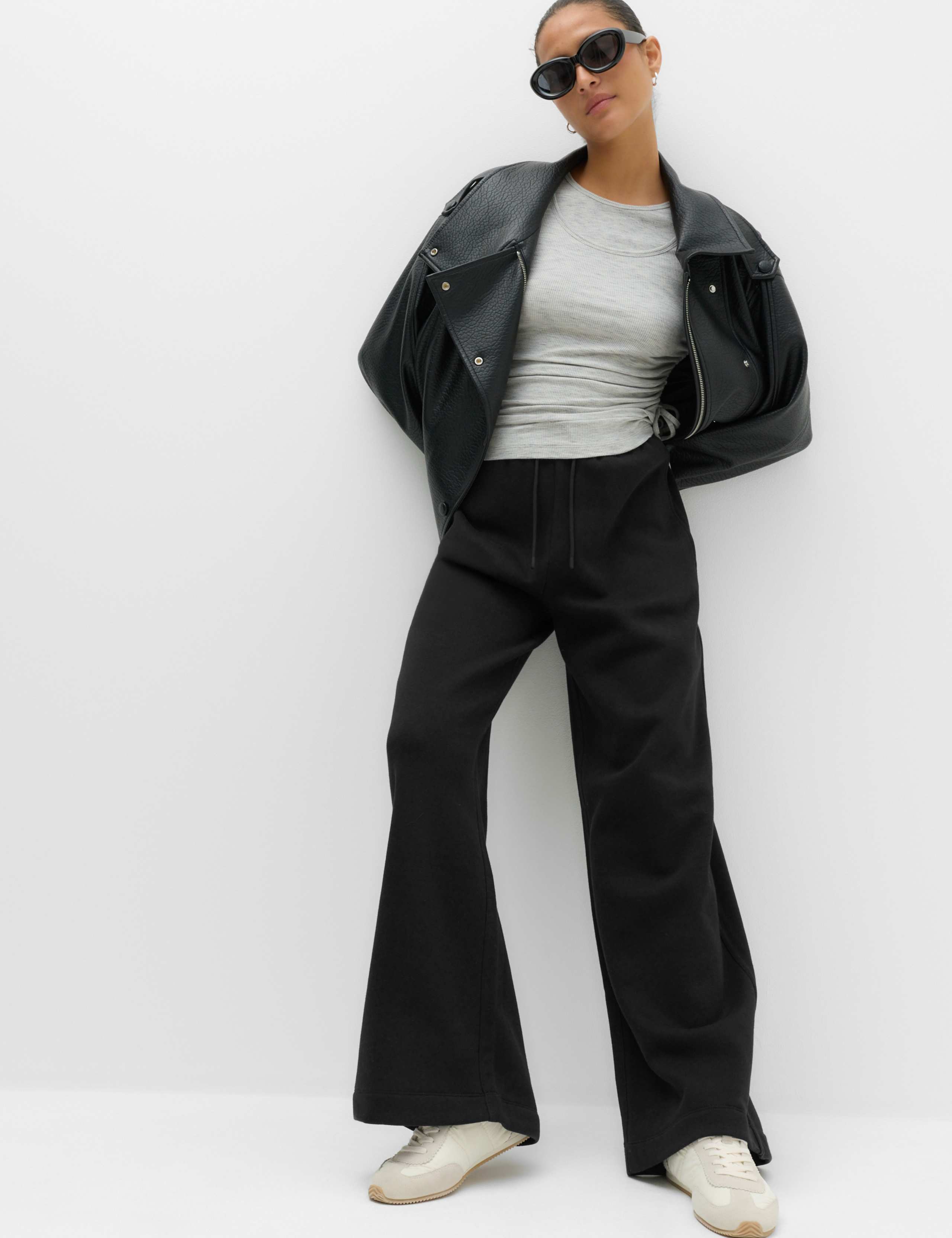 Cotton Rich Wide Leg Joggers