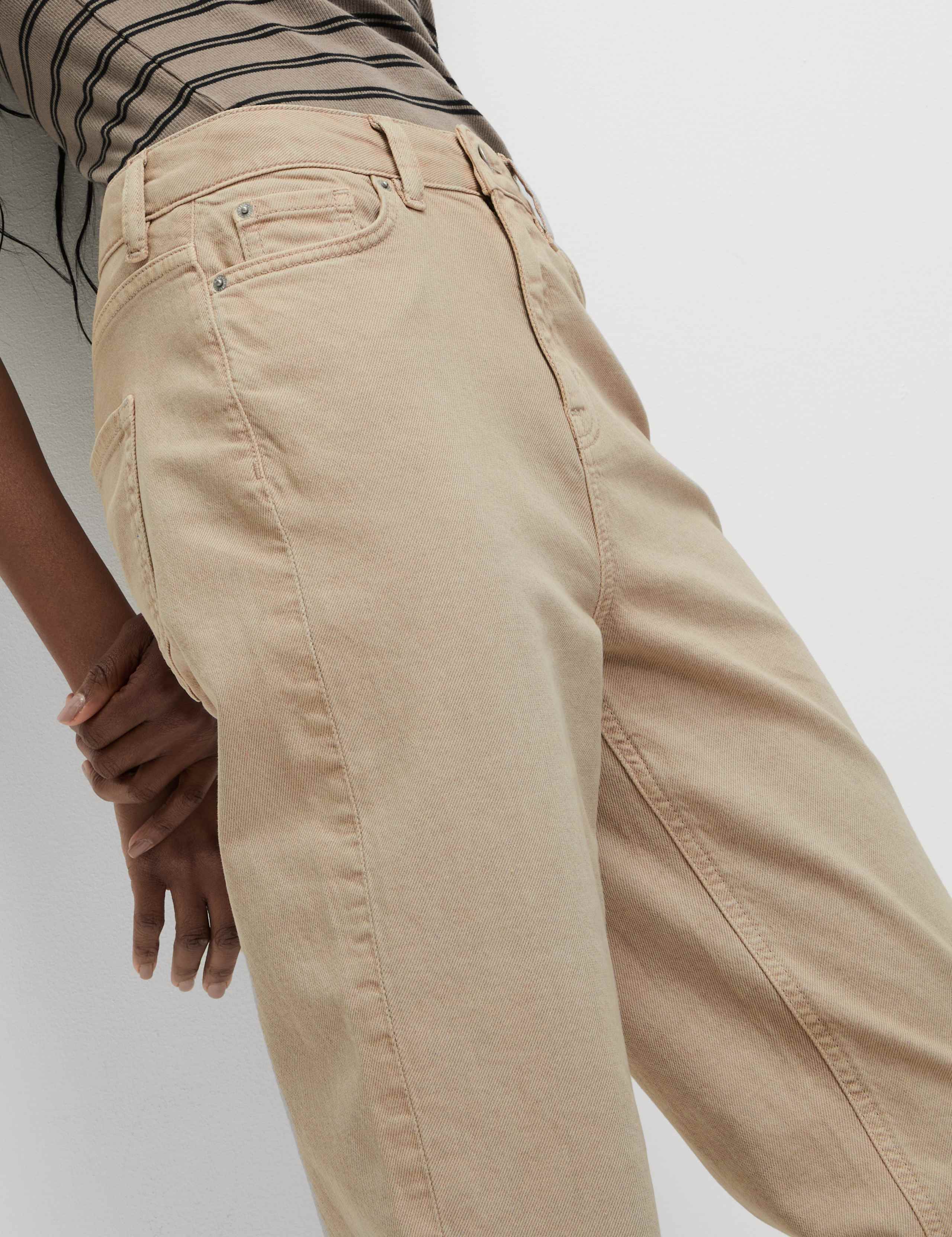 Mom High Waisted Colour Ankle Grazer Jeans
