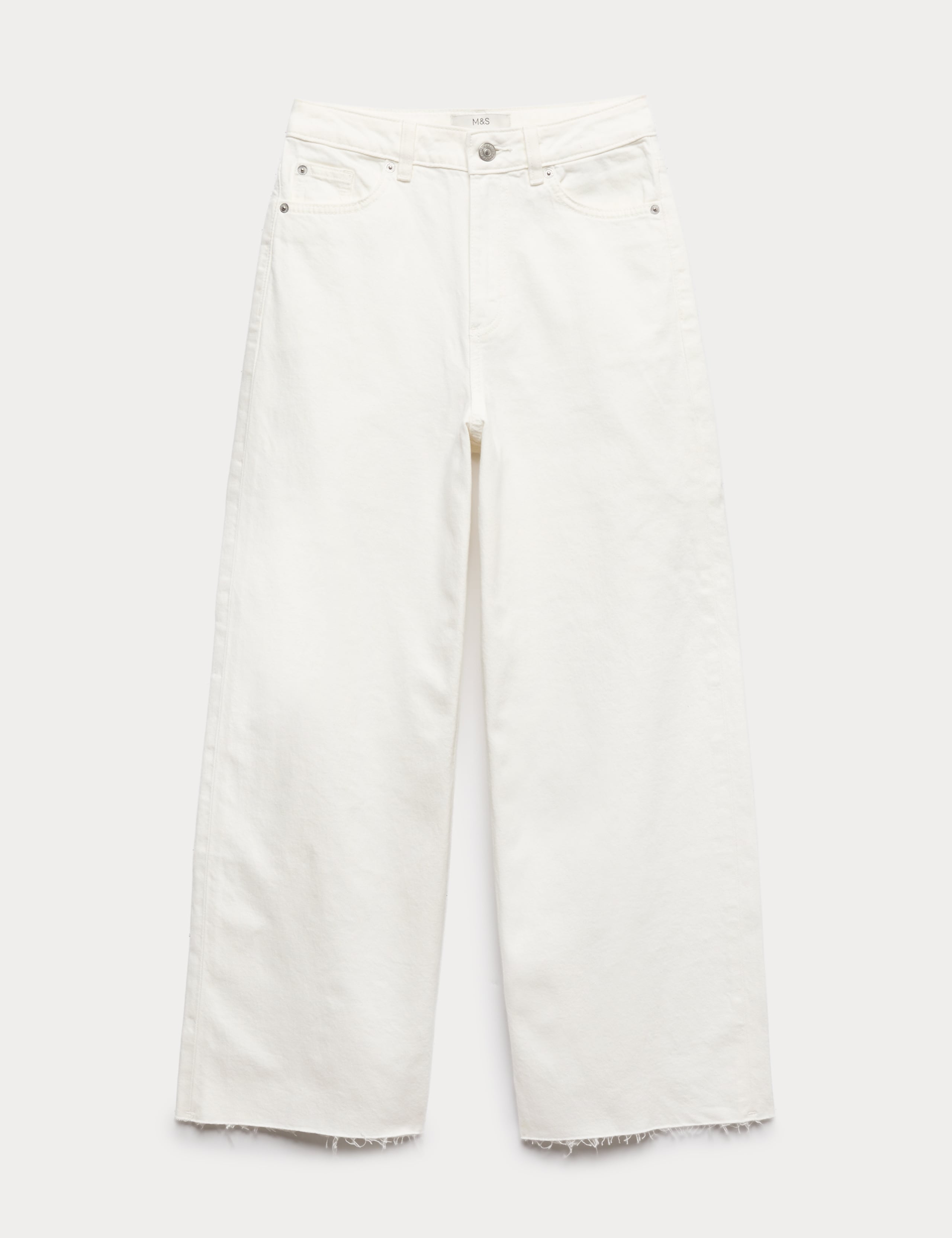 High Waisted Wide Leg Cropped Jeans