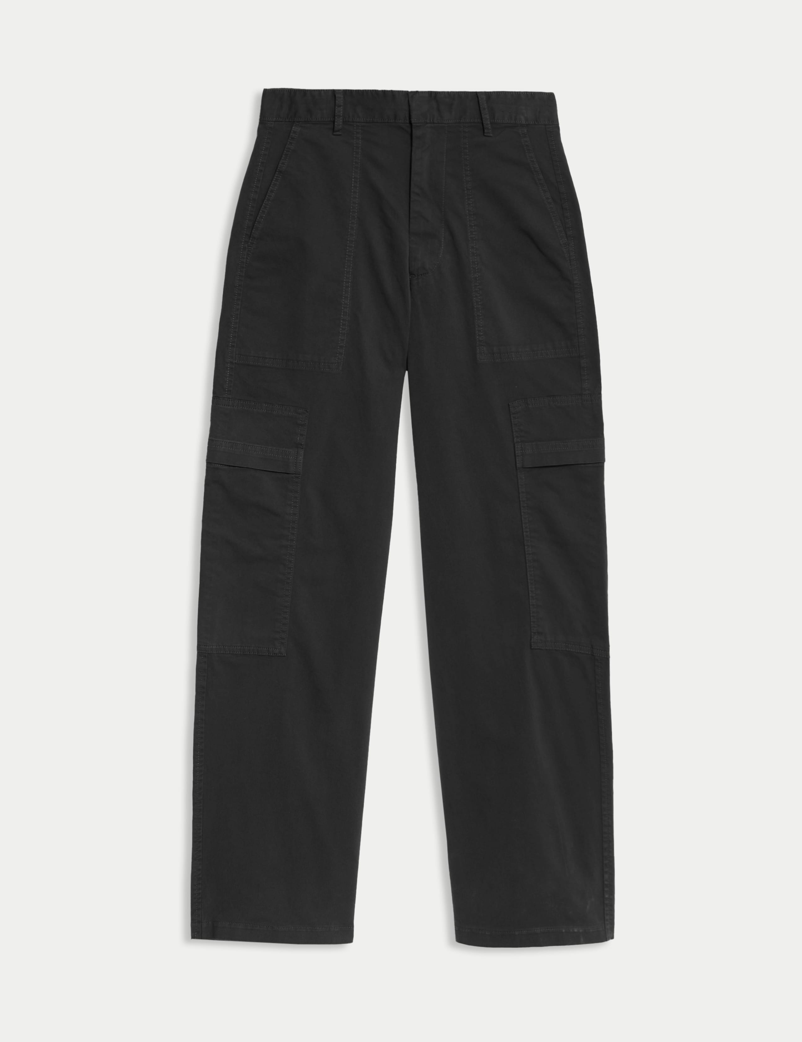 Cotton Rich Cargo Wide Leg Trousers