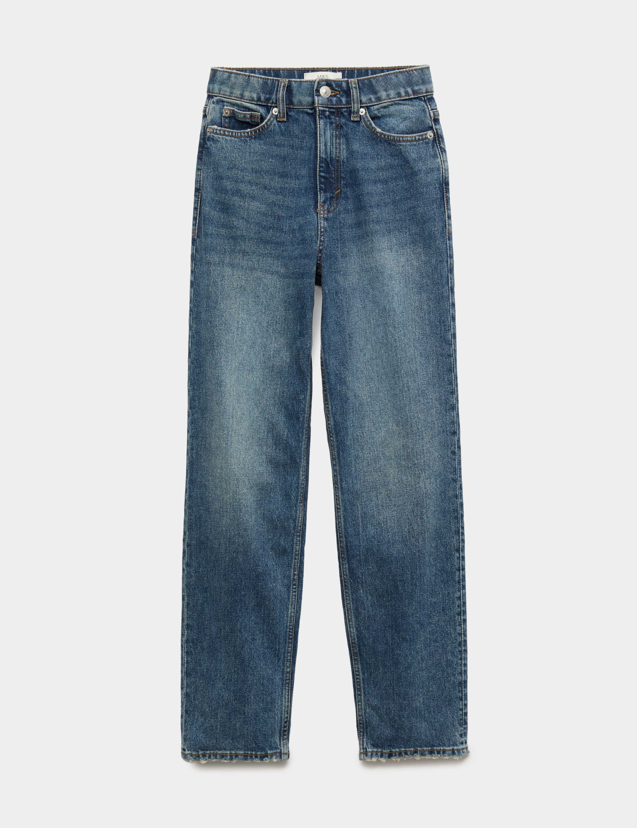 High Waisted Straight Leg Jeans