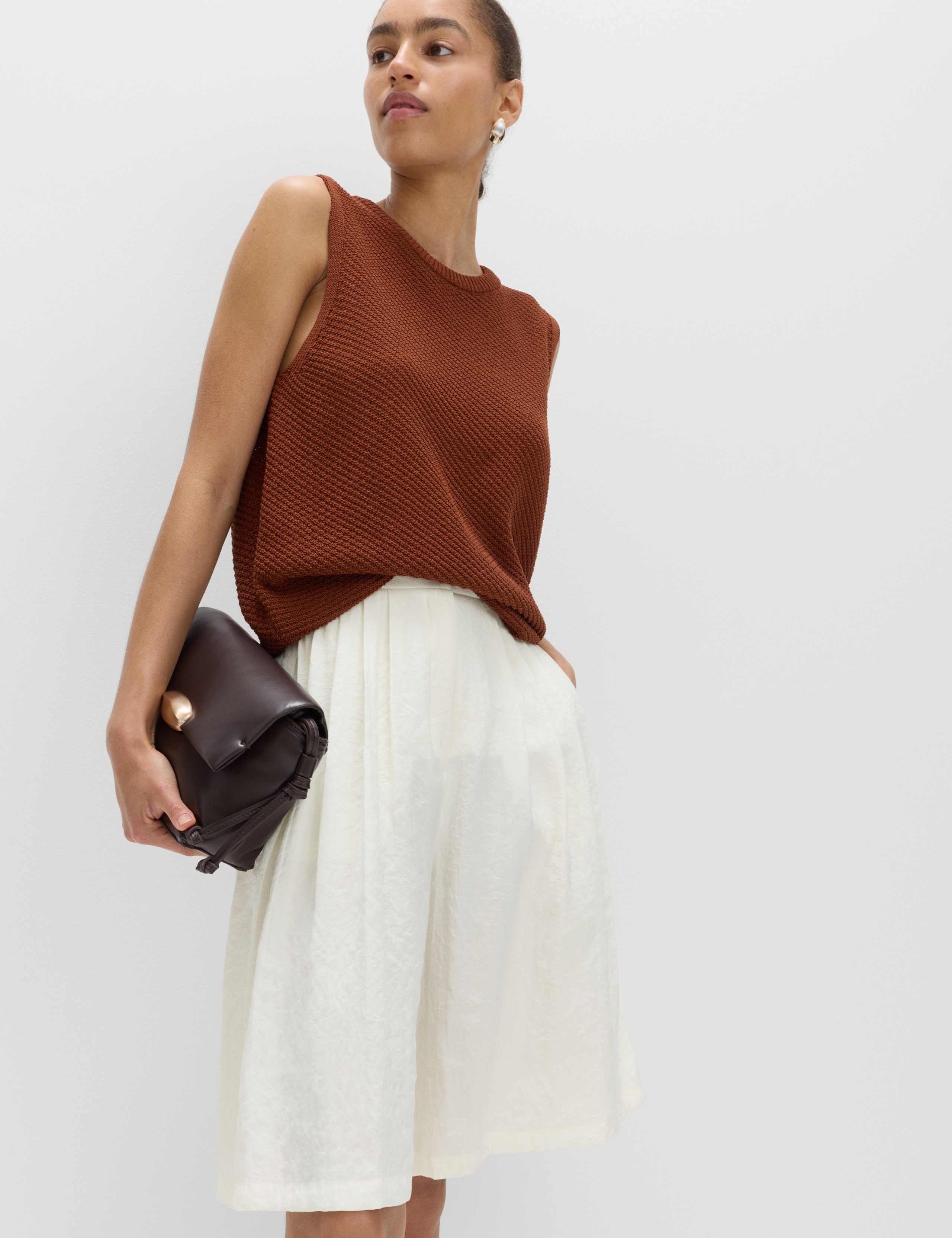 Pleated Longline Shorts