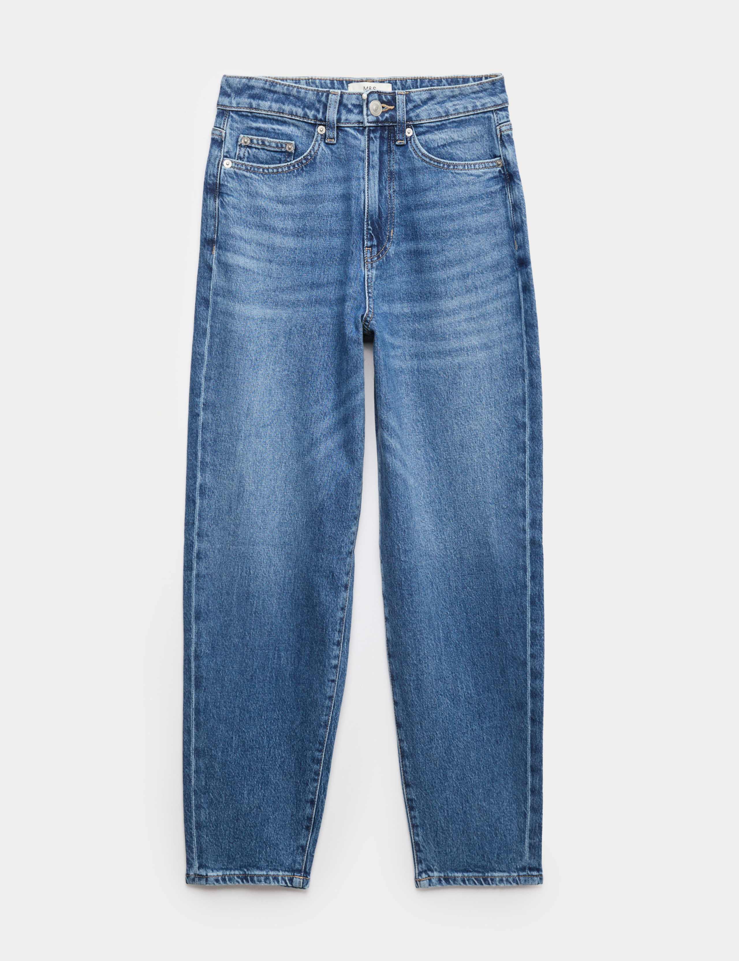 Mom High Waisted Ankle Grazer Jeans