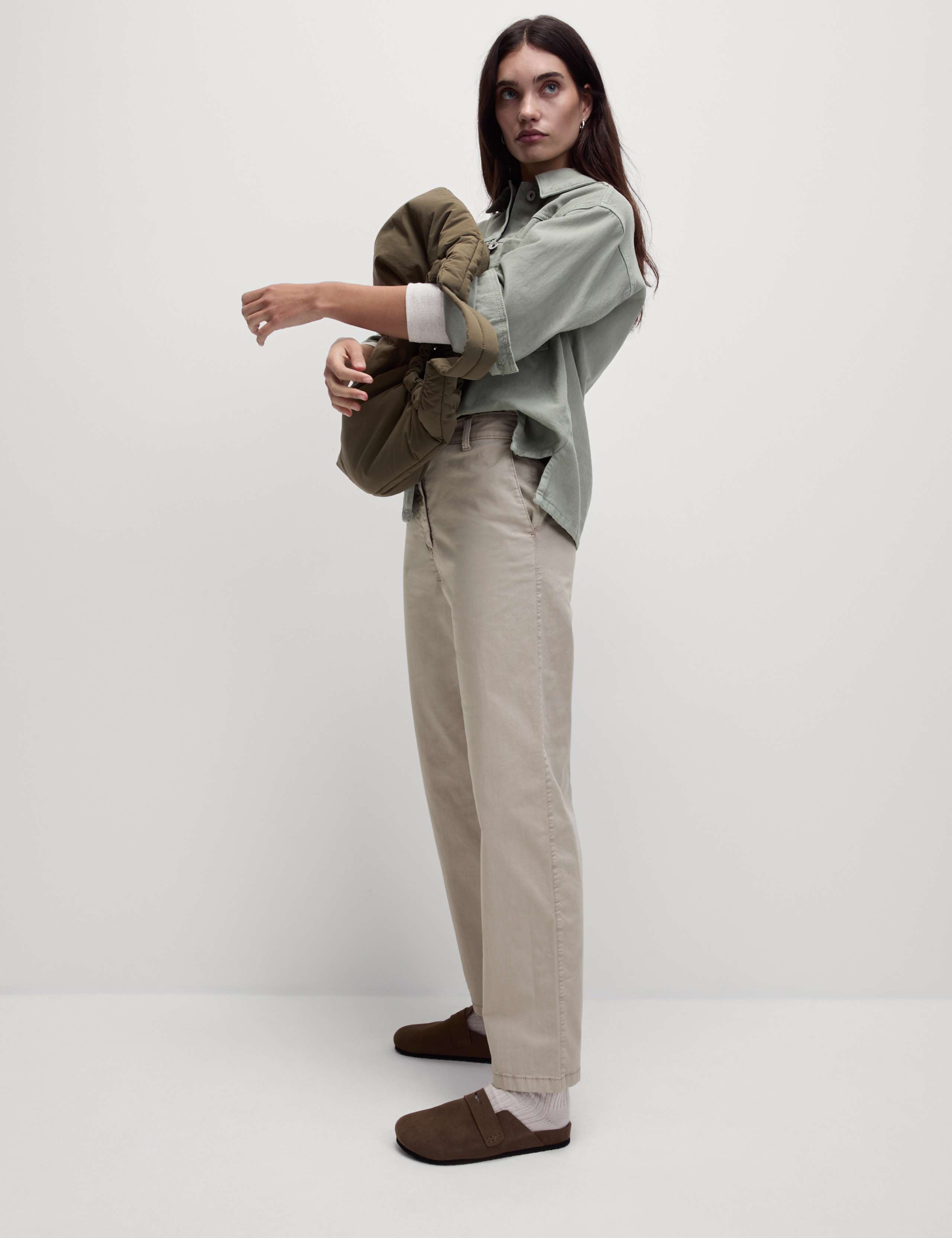 Cotton Rich Straight Leg Ankle Grazer Chinos