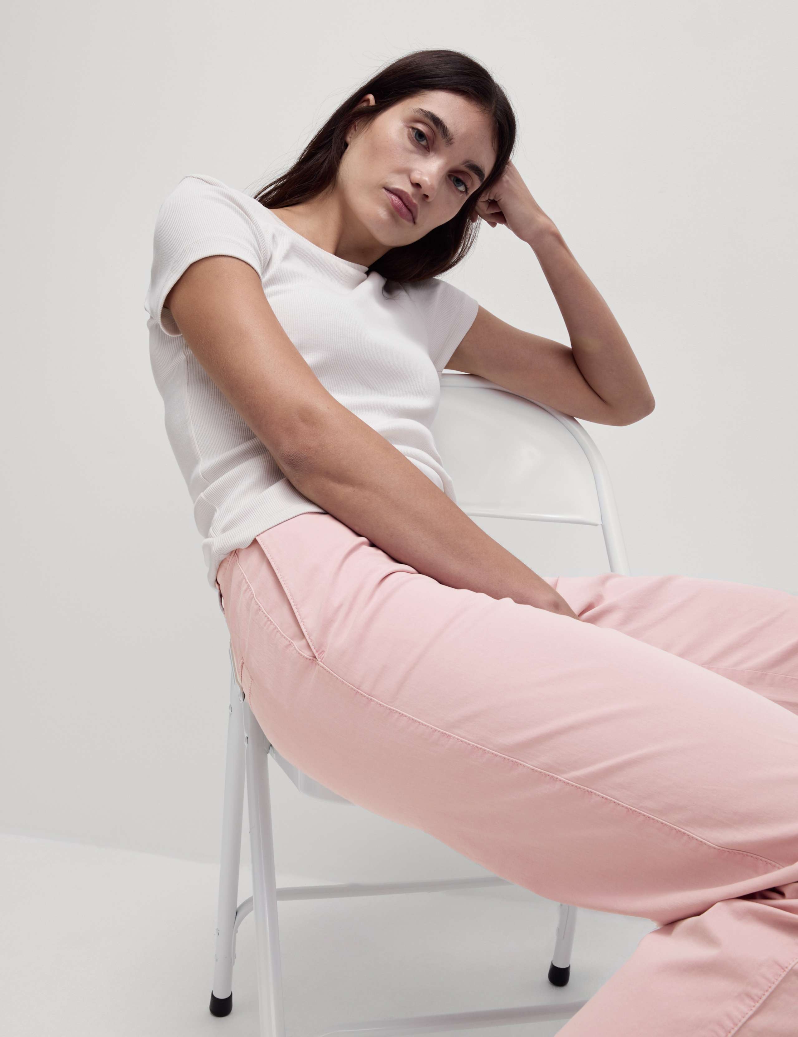 Cotton Rich Straight Leg Ankle Grazer Chinos