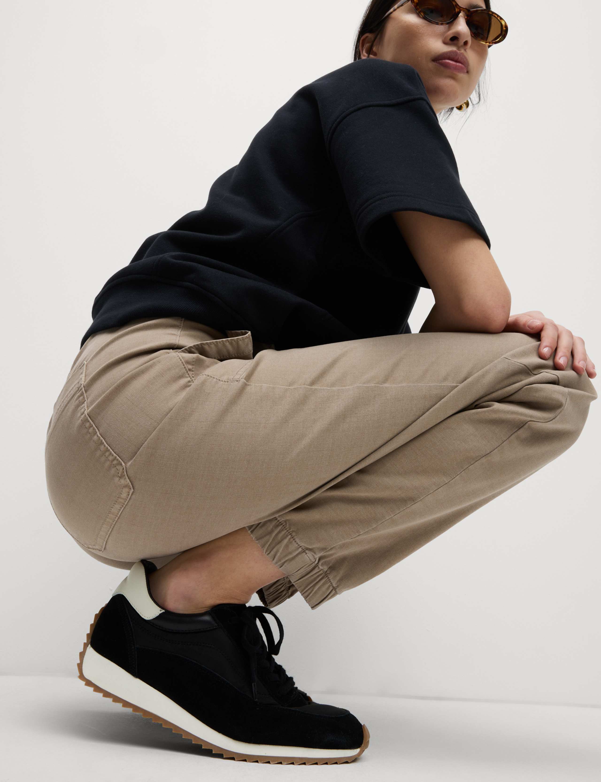 Cotton Blend Slim Fit Joggers