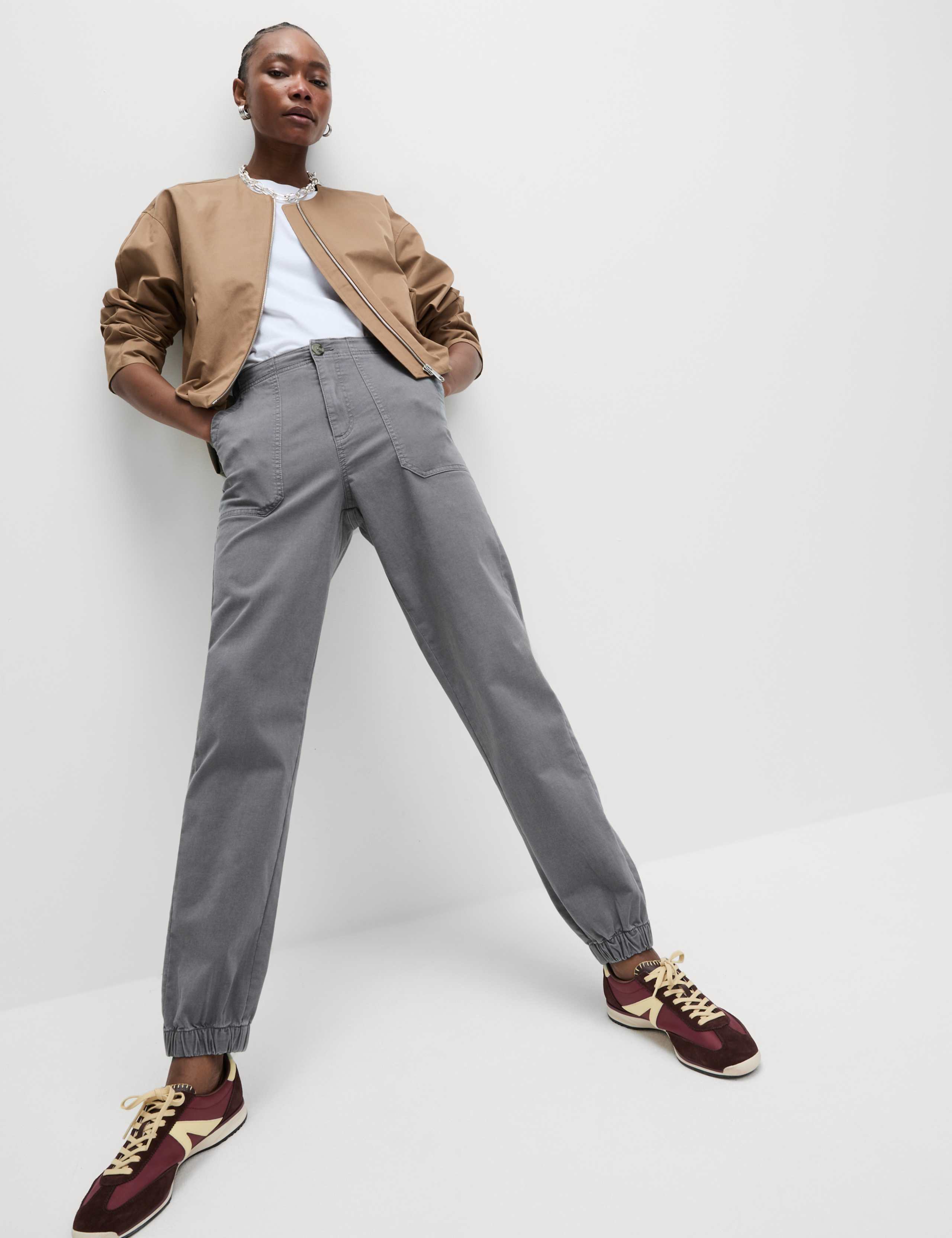 Cotton Blend Slim Fit Joggers