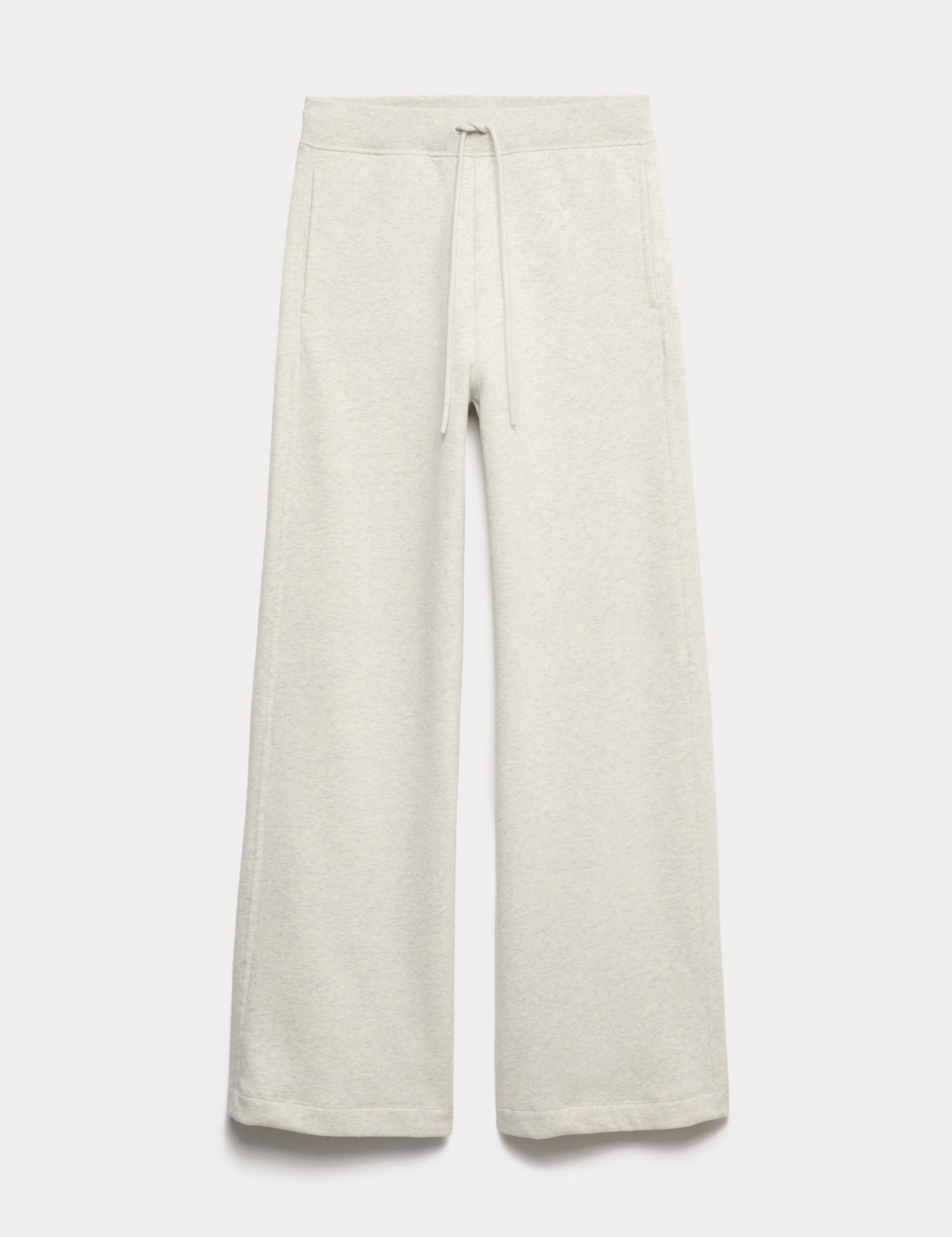 Cotton Rich Brushed Wide Leg Joggers