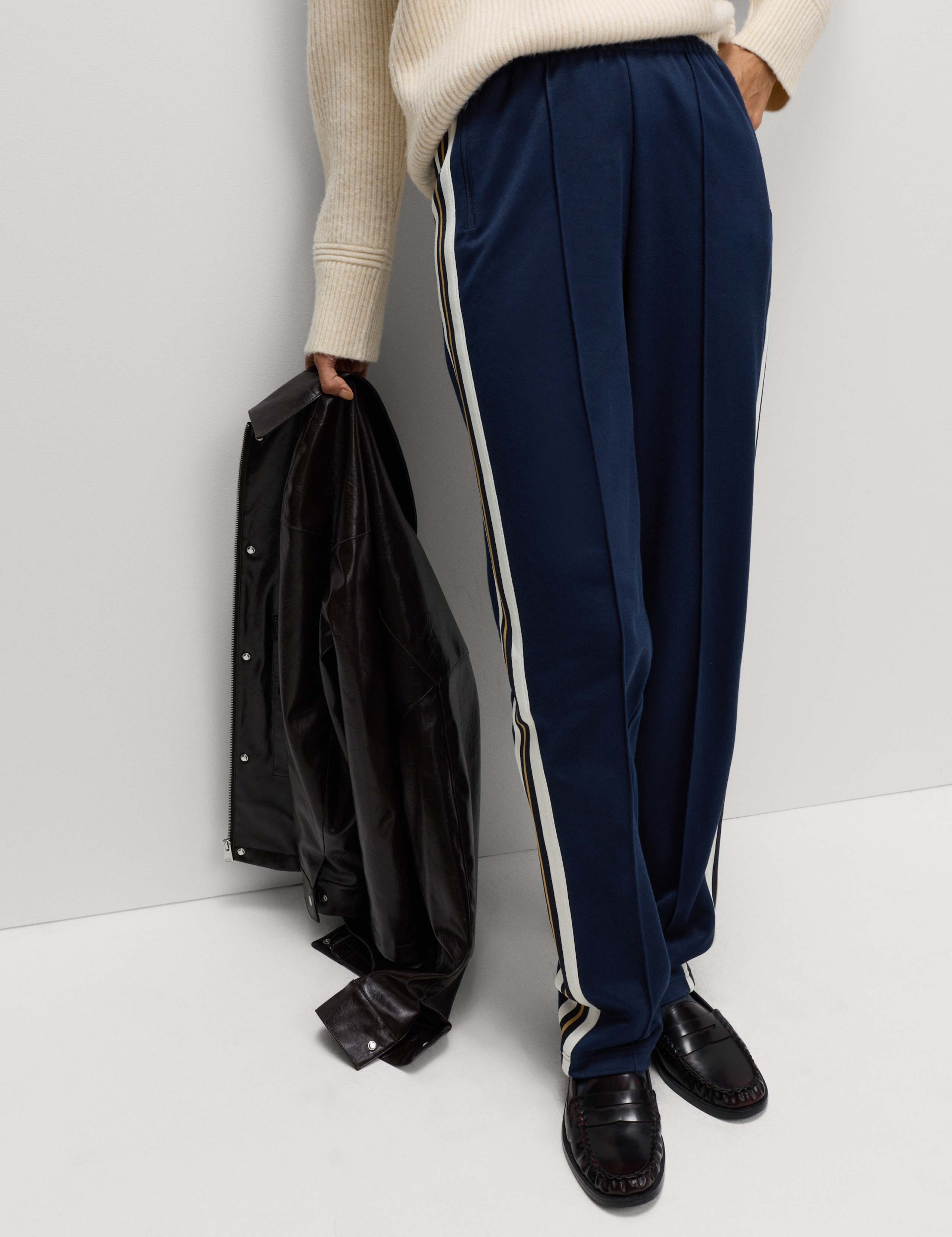 Cotton Rich Retro Side Stripe Joggers