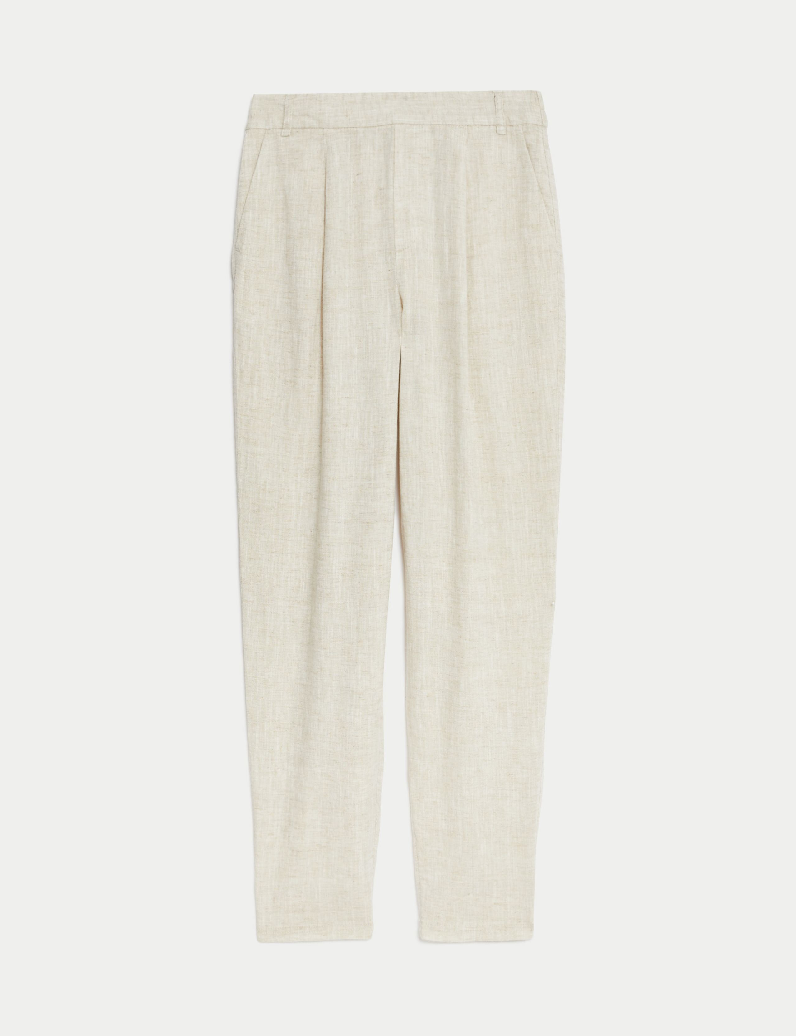 Linen Rich Tapered Trousers