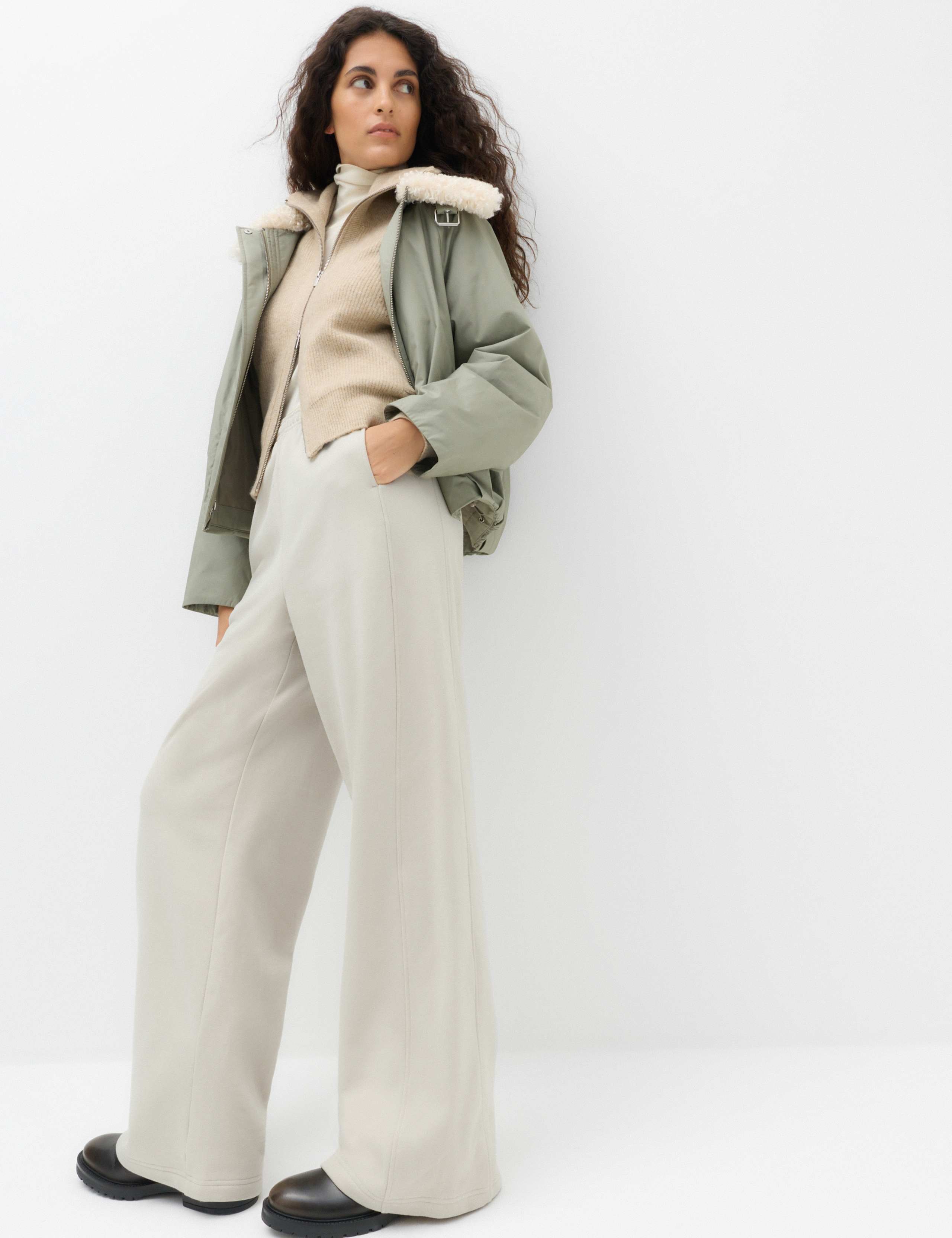 Cotton Rich Wide Leg Joggers