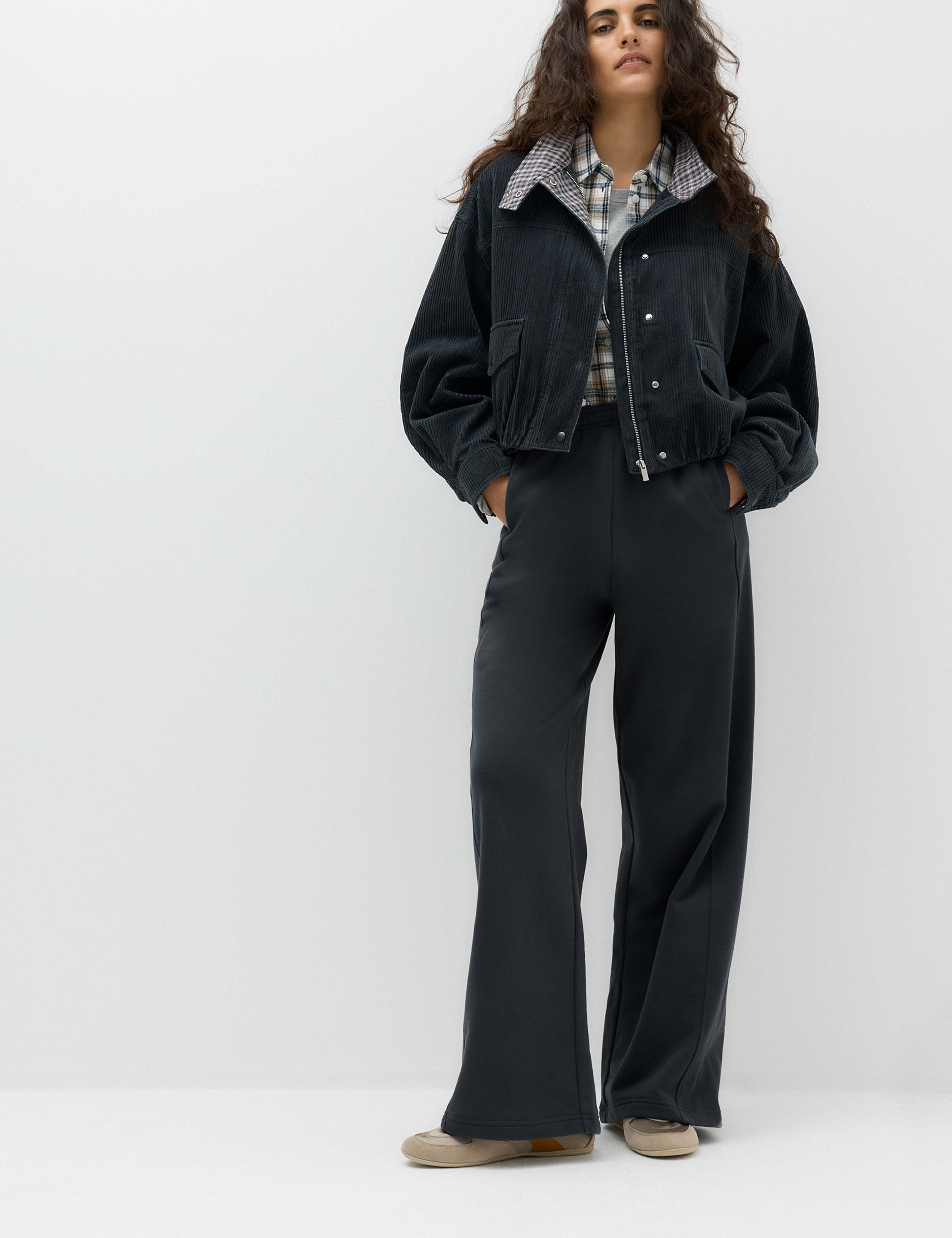 Cotton Rich Wide Leg Joggers