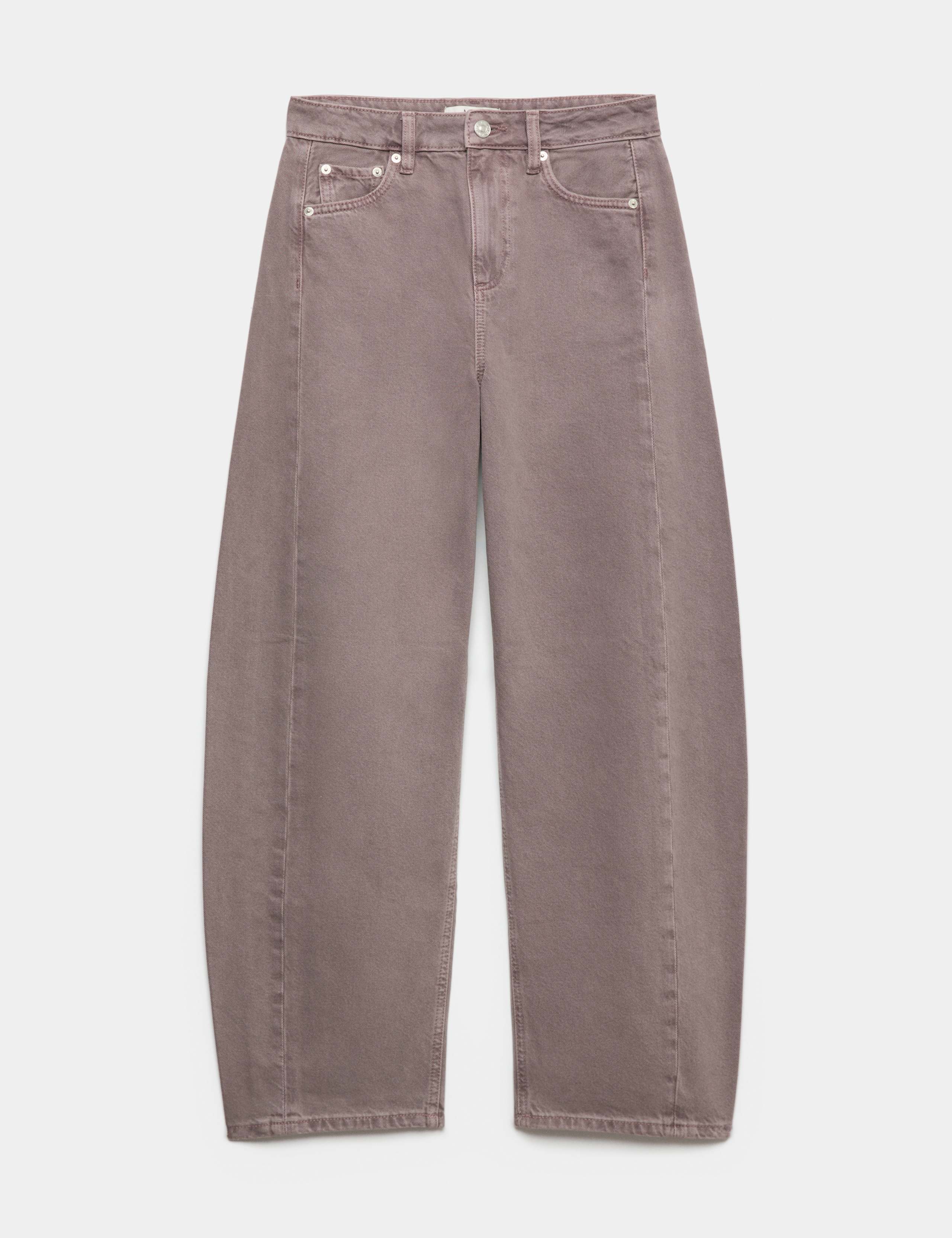 Mid Rise Barrel Jeans