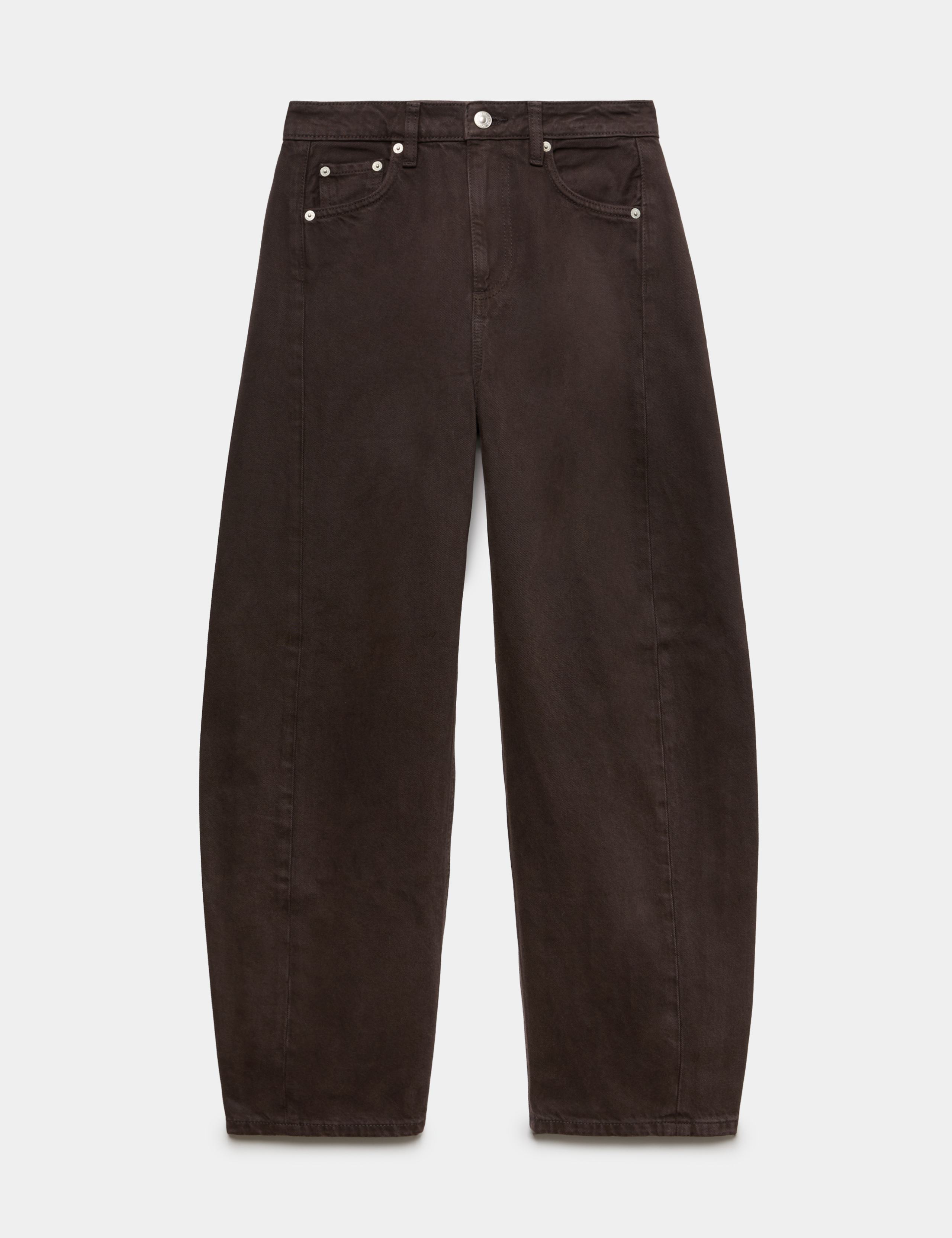 Mid Rise Barrel Jeans